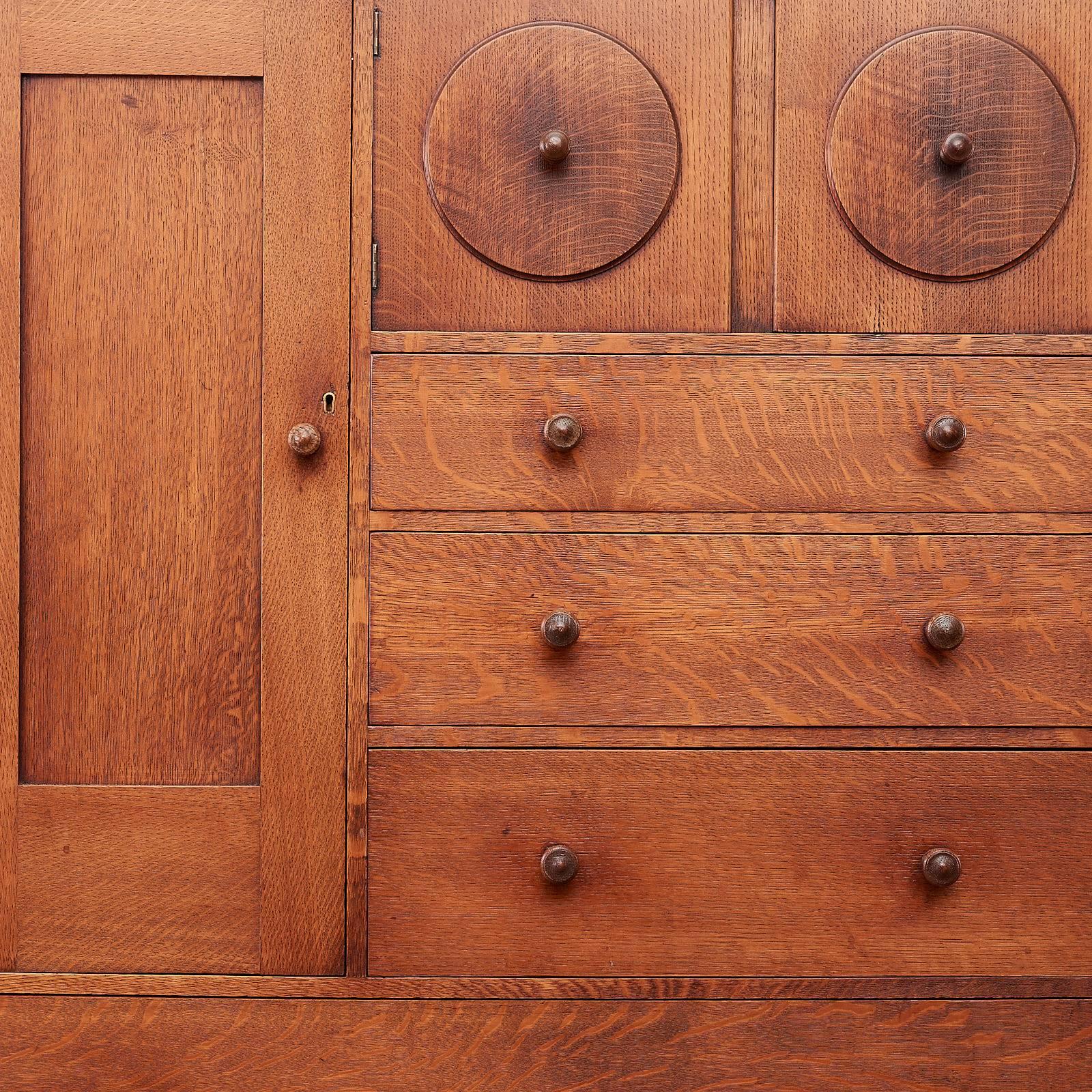 British Arts and Crafts Oak Chest of Drawers