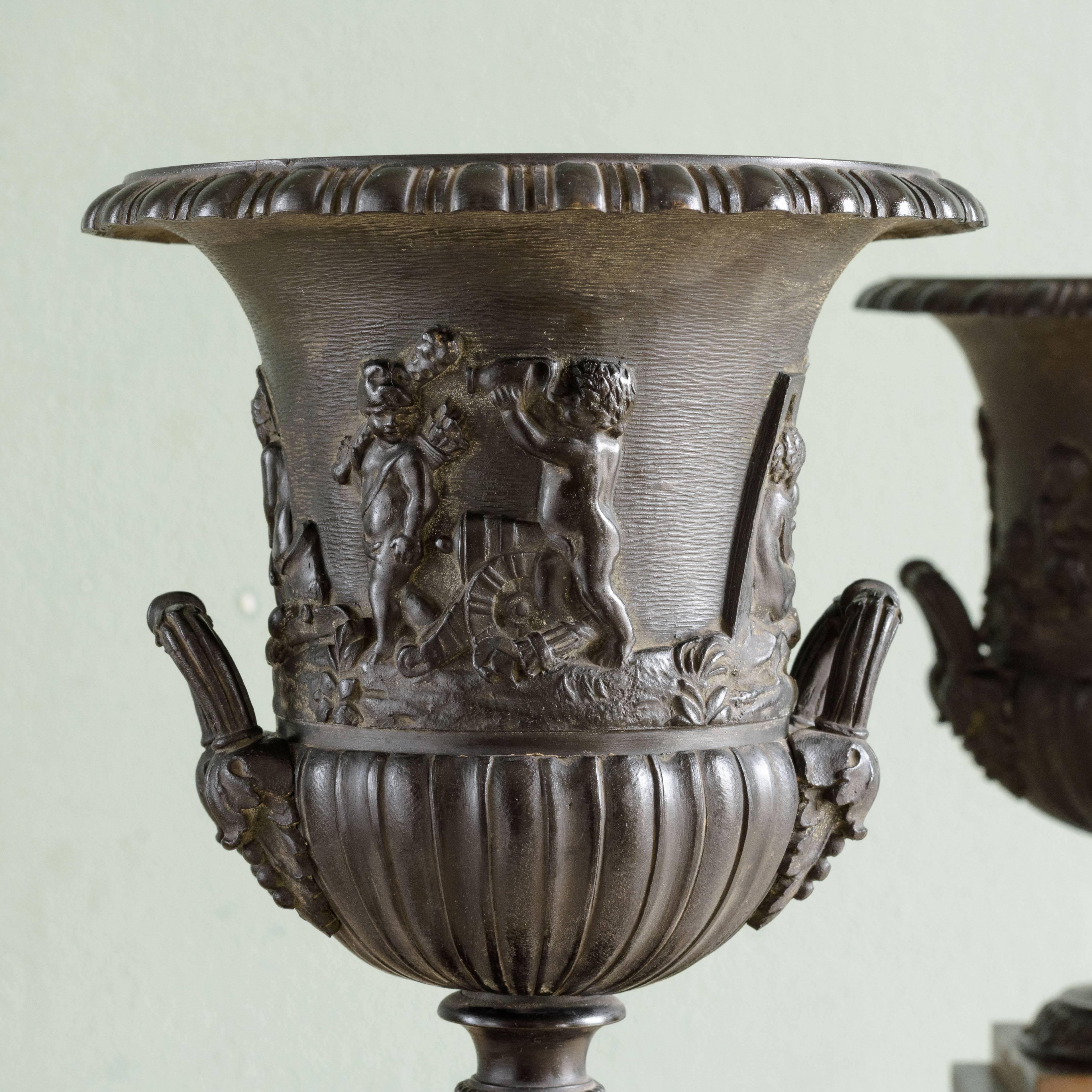 19th Century Mantel Urns 3