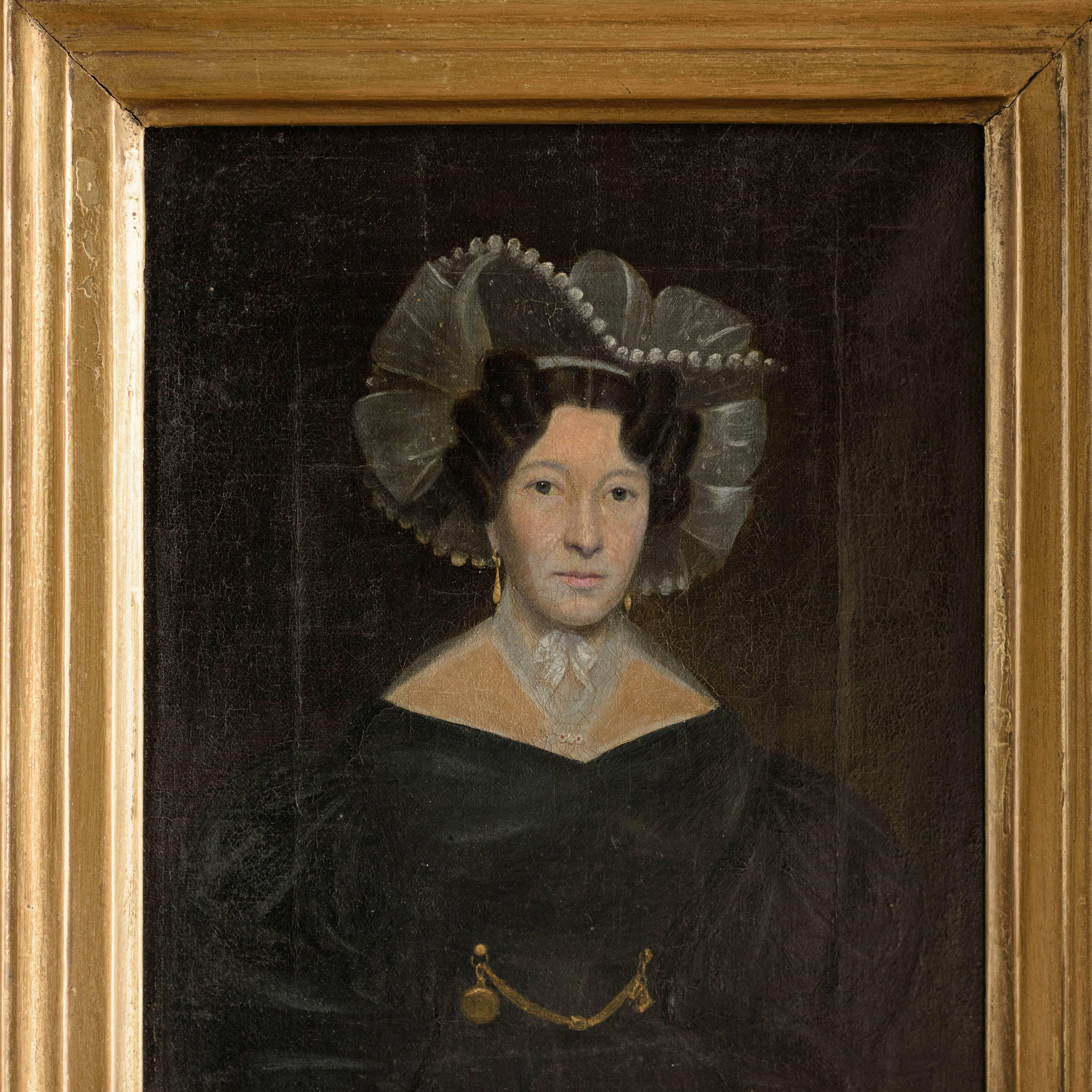 Mid-19th Century 19th Century Portrait of Mrs Taylor