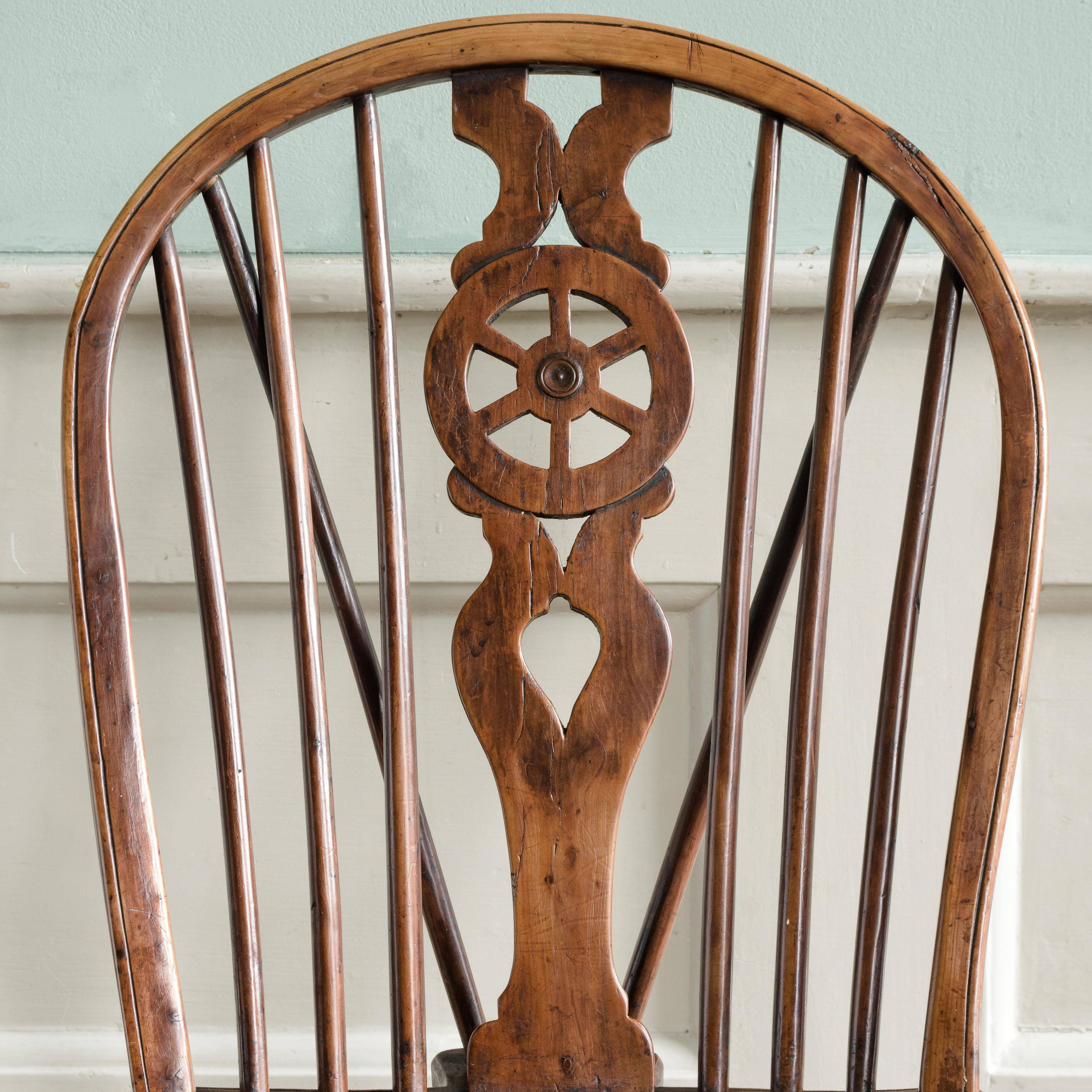 Matched Set of Seven Buckinghamshire Wheel-Back Windsor Chairs 4