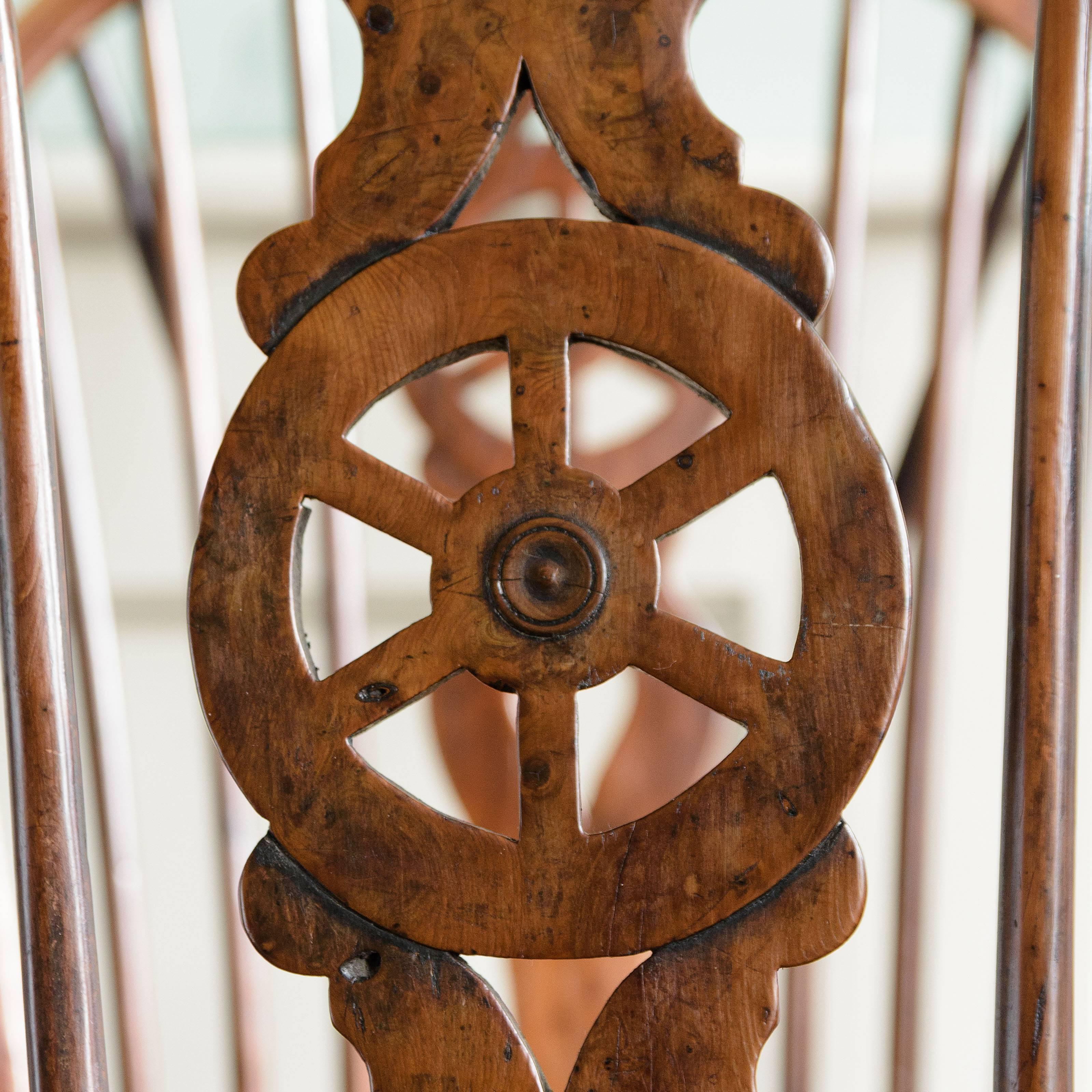 Matched Set of Seven Buckinghamshire Wheel-Back Windsor Chairs 2