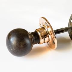 1920s Spherical Ebony Door Knobs