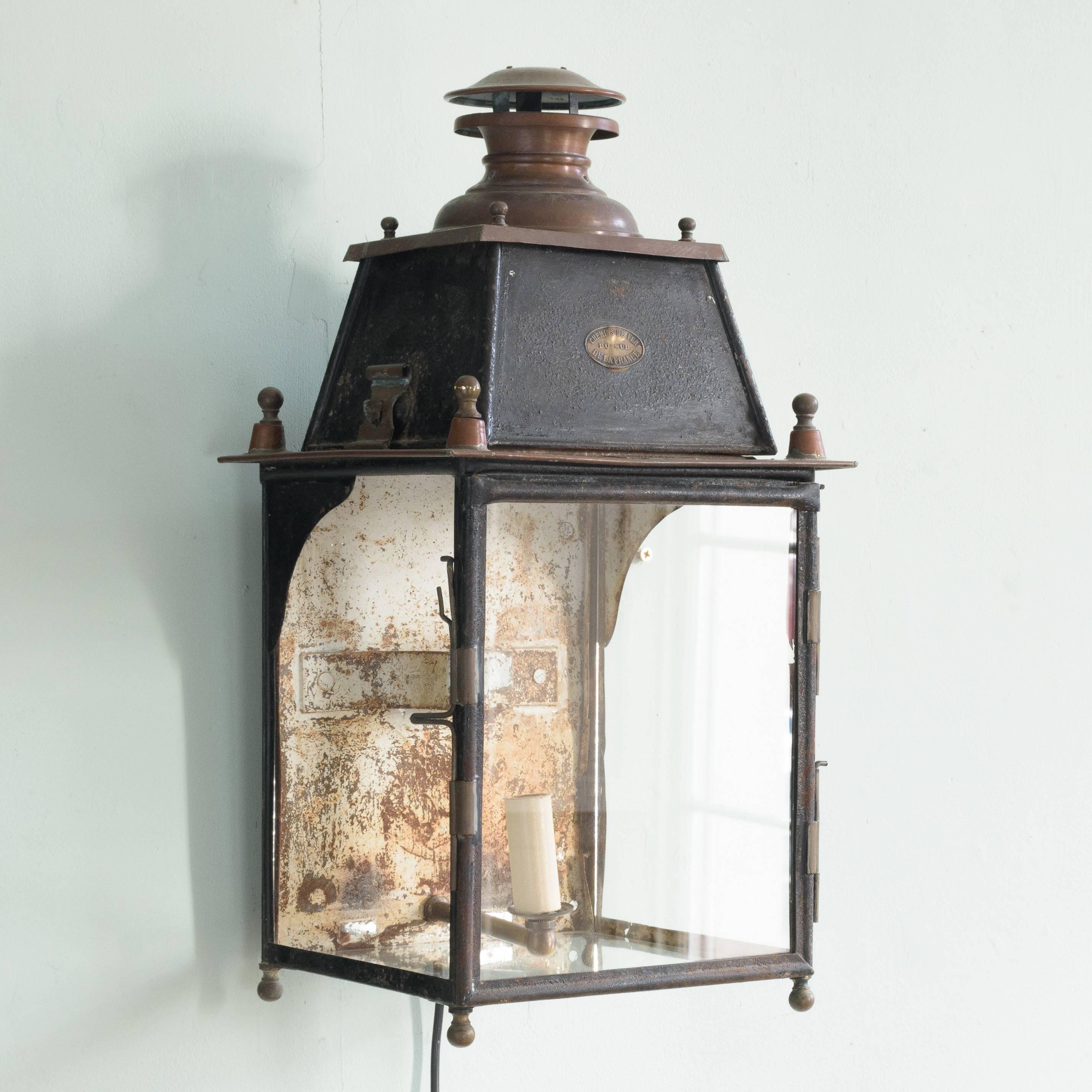 19th Century Nineteenth Century French Wall Lantern