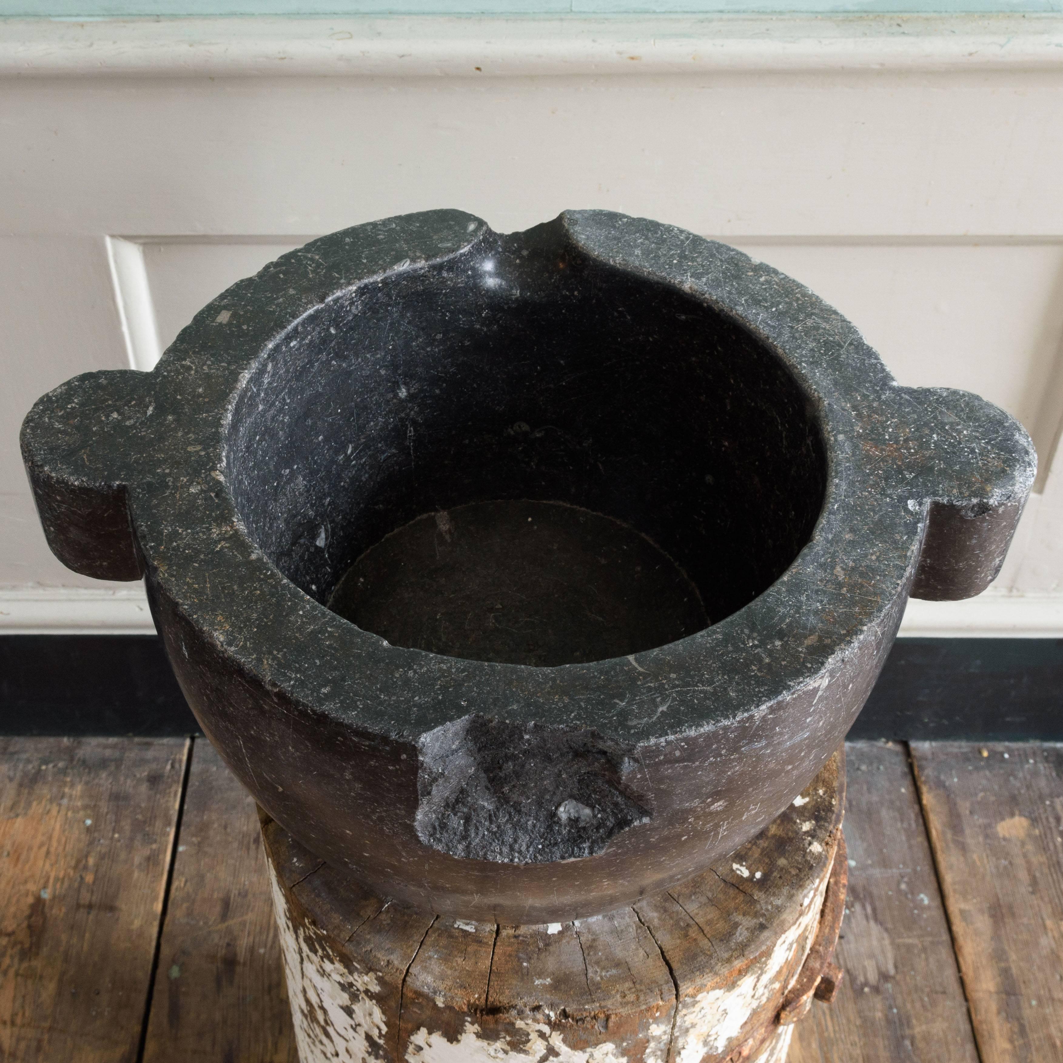 French 19th Century Mortar on Stand 2