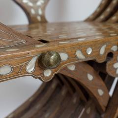 syrischer Savonarola-Stuhl aus dem 19