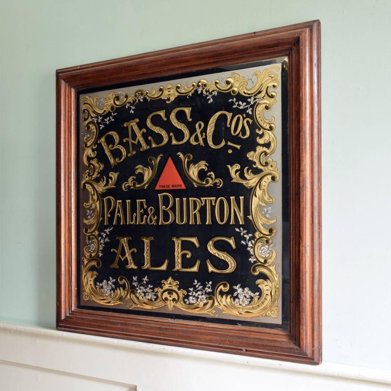 Bass' Pub Mirror at 1stDibs | bass mirror, victorian pub mirrors, victorian pub  mirrors for sale