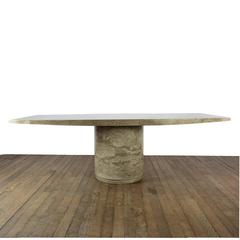 Massive Italian Napoleon Tigre Marble Dining Table
