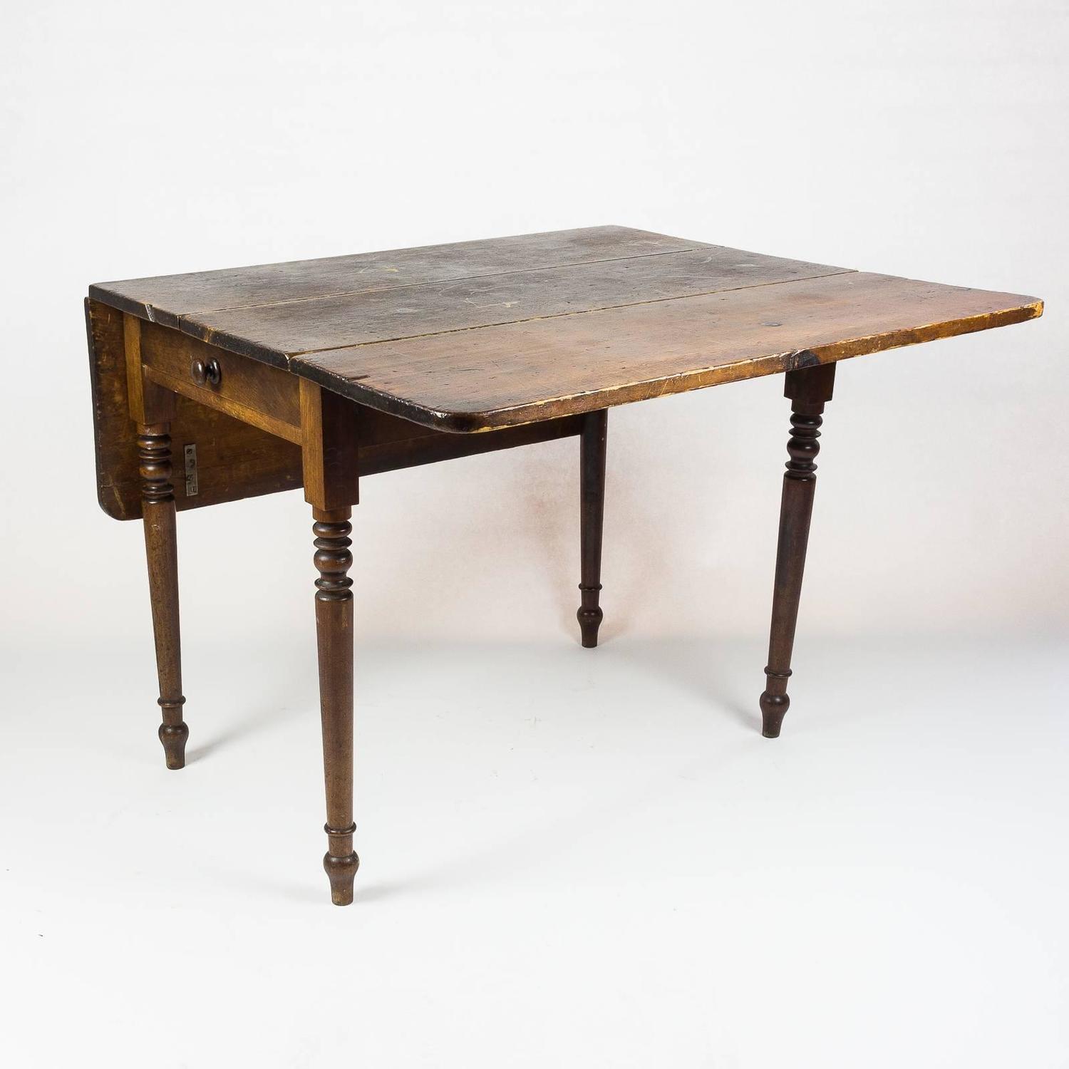 Edwardian DropLeaf Kitchen Table at 1stdibs