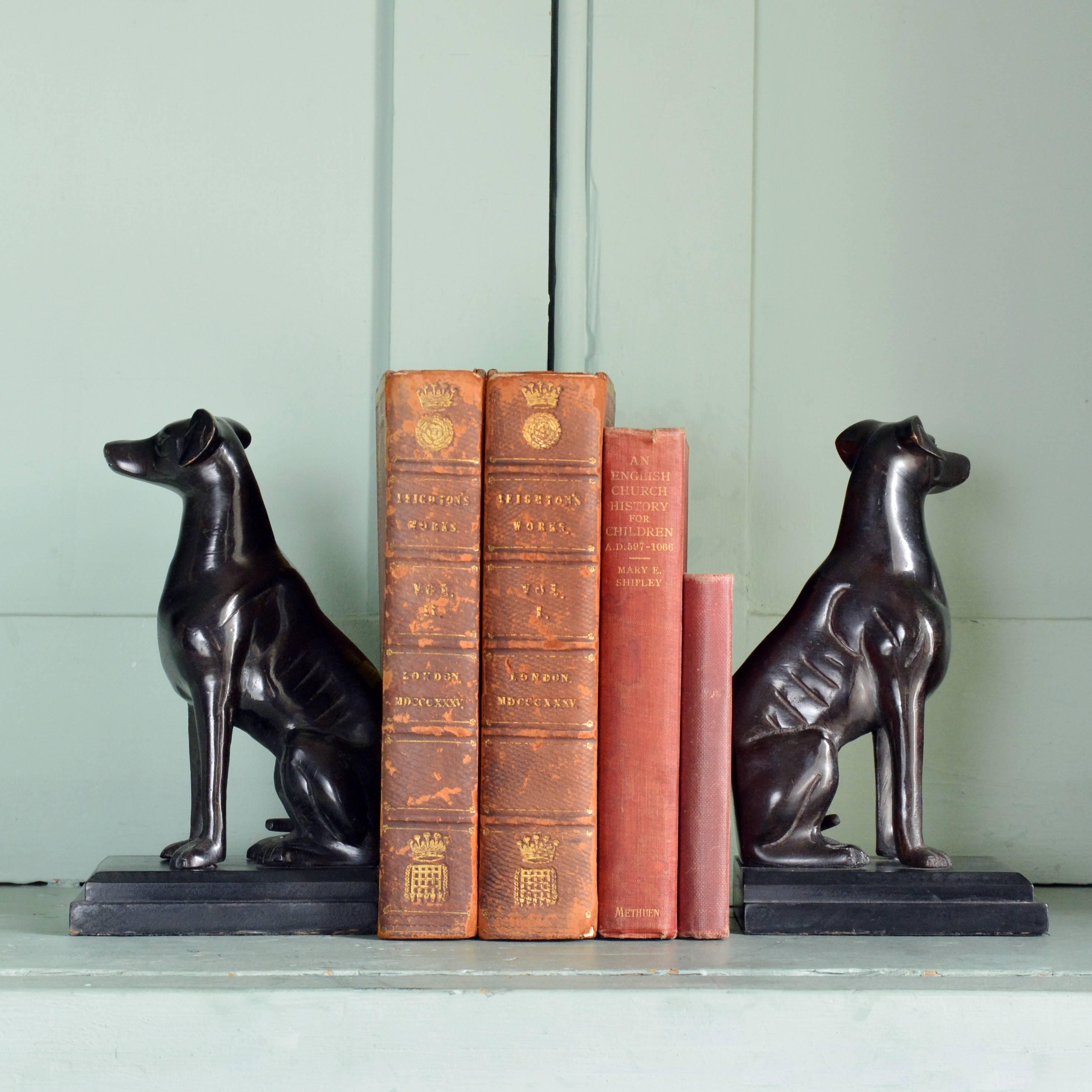 Bronze Dog Bookends 2