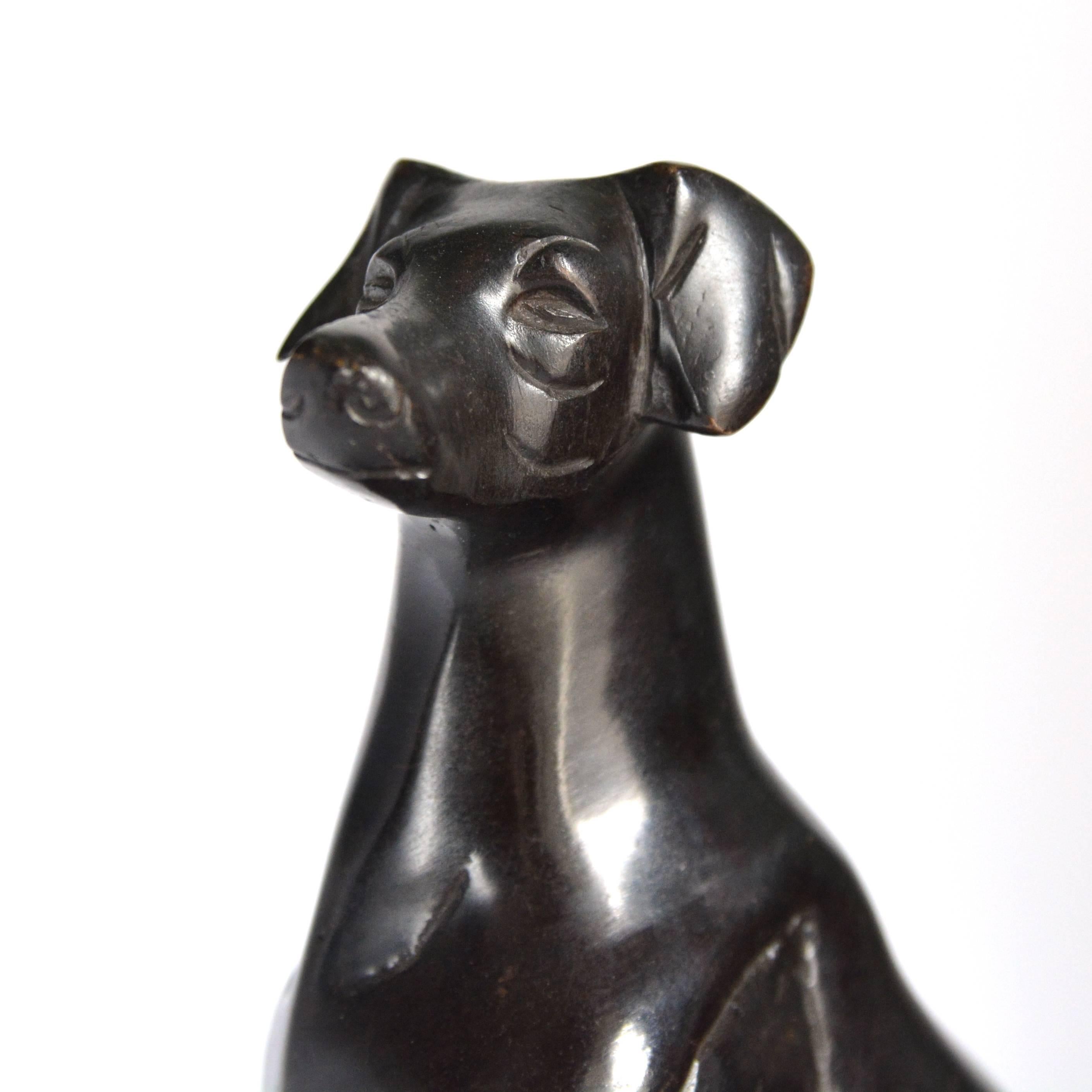 Bronze Dog Bookends 1