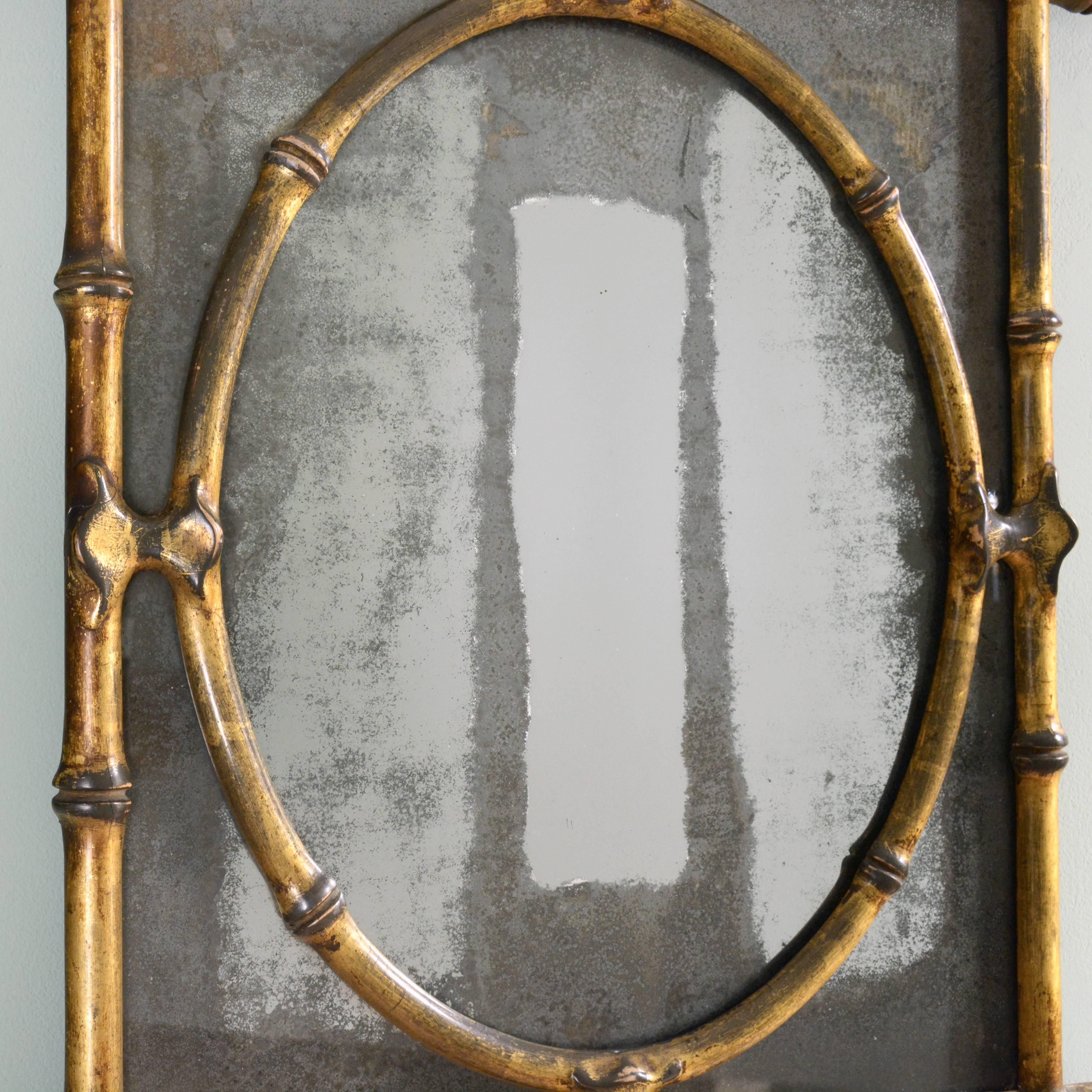 Other Gilded Faux Bamboo Mirror