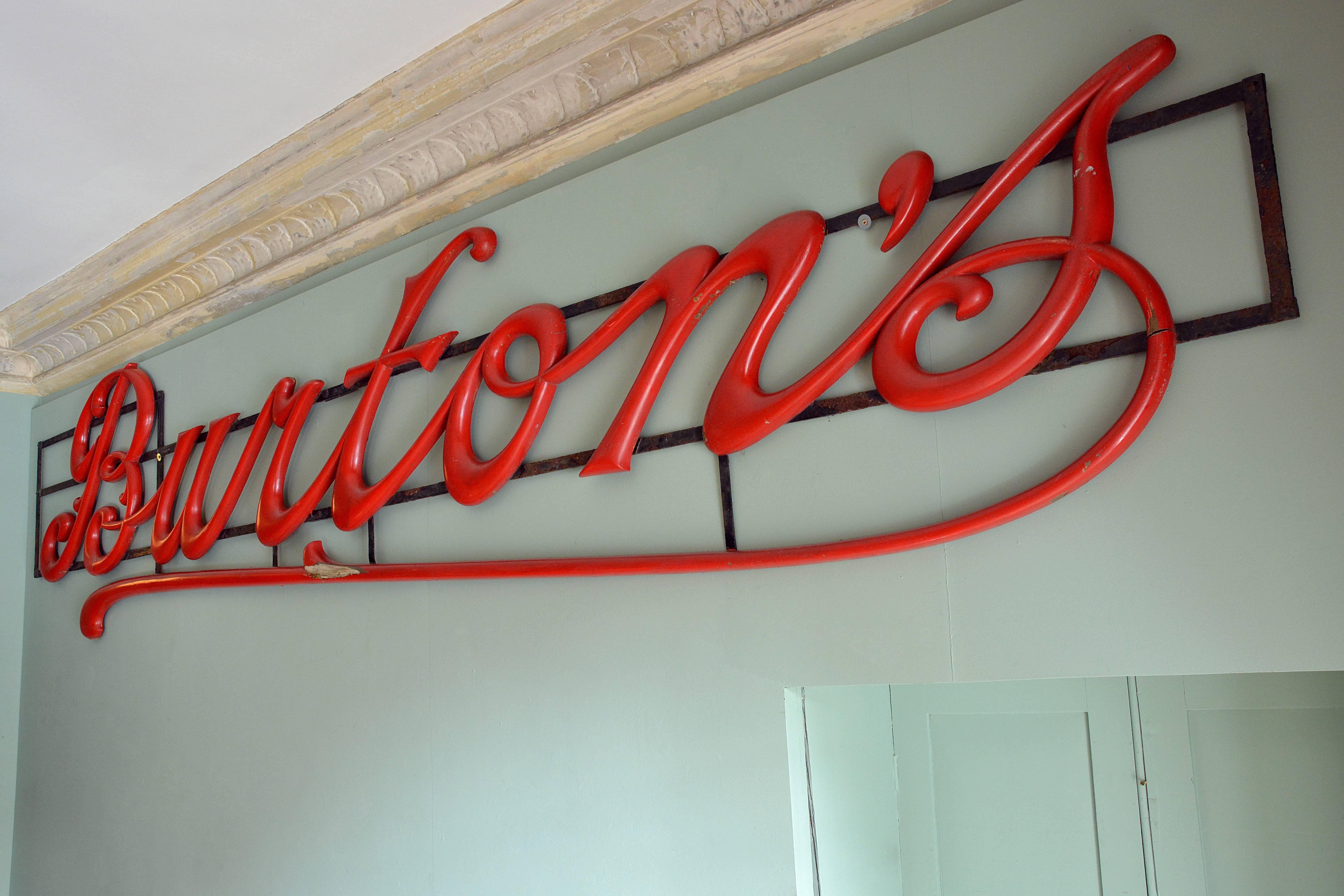 'Burton's' Shop Sign In Excellent Condition In London, GB