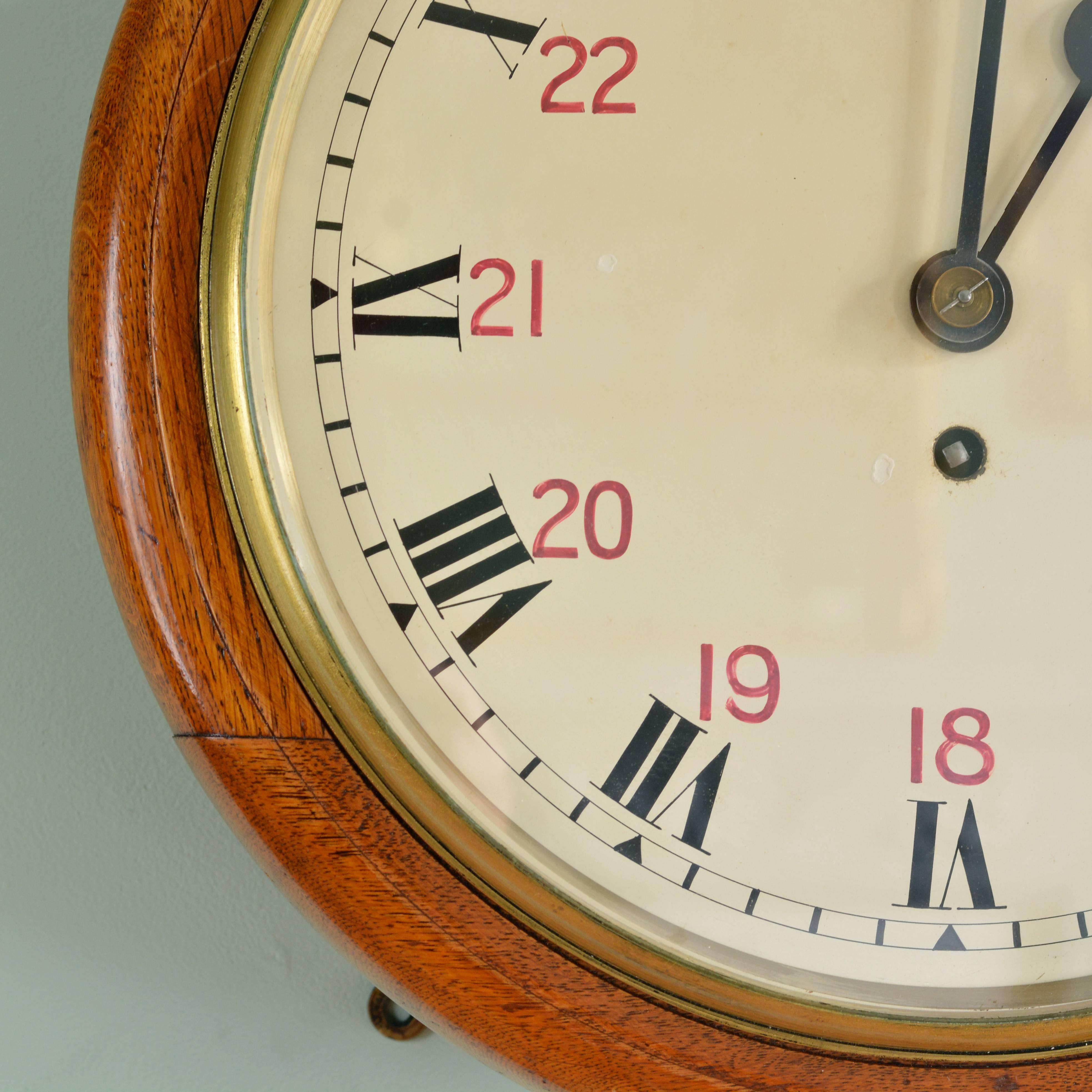 English Oak Dial Clock 1
