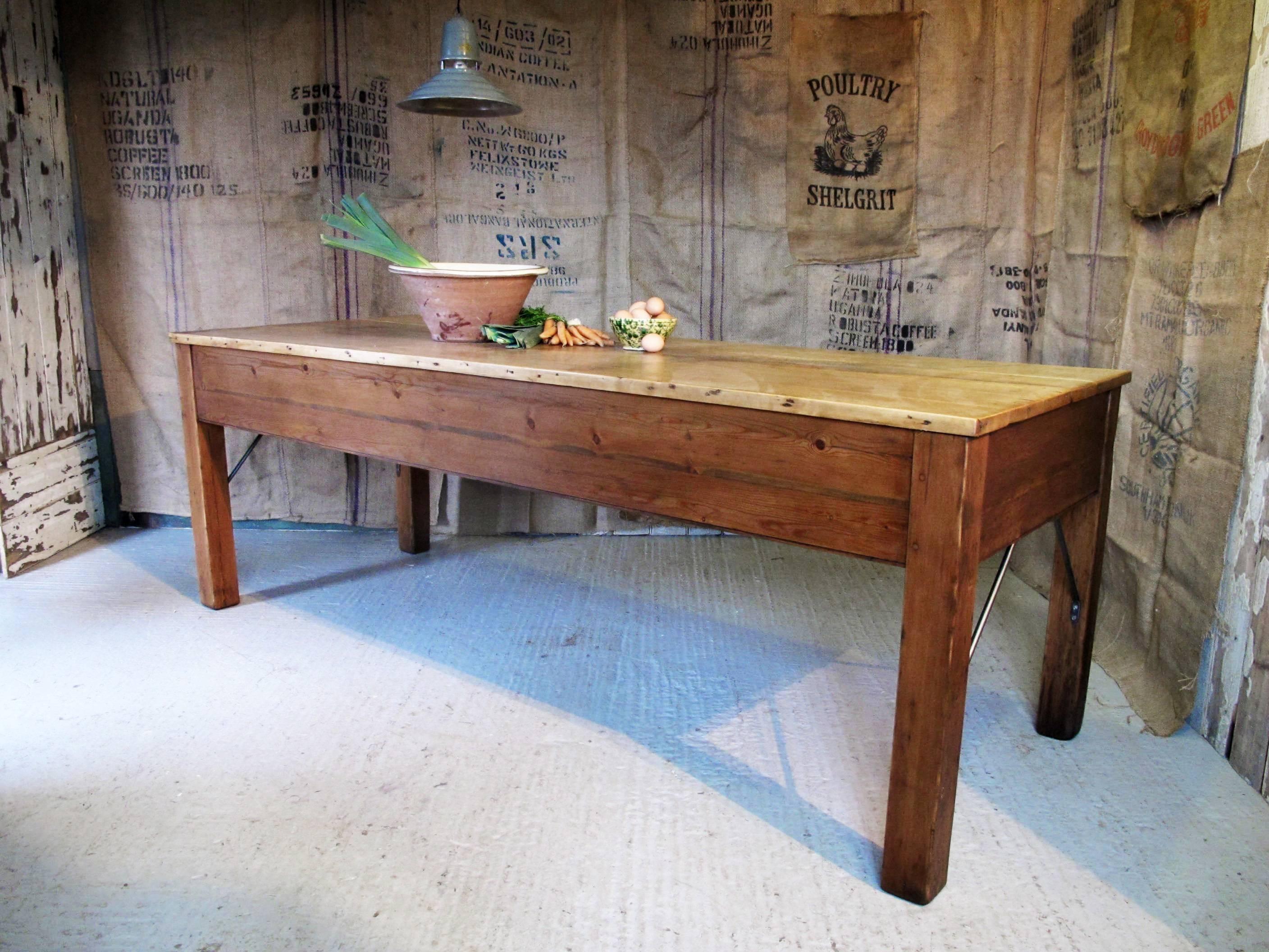 Scottish Edwardian Kitchen Preparation Table, Ex-Invercauld Castle, Scotland