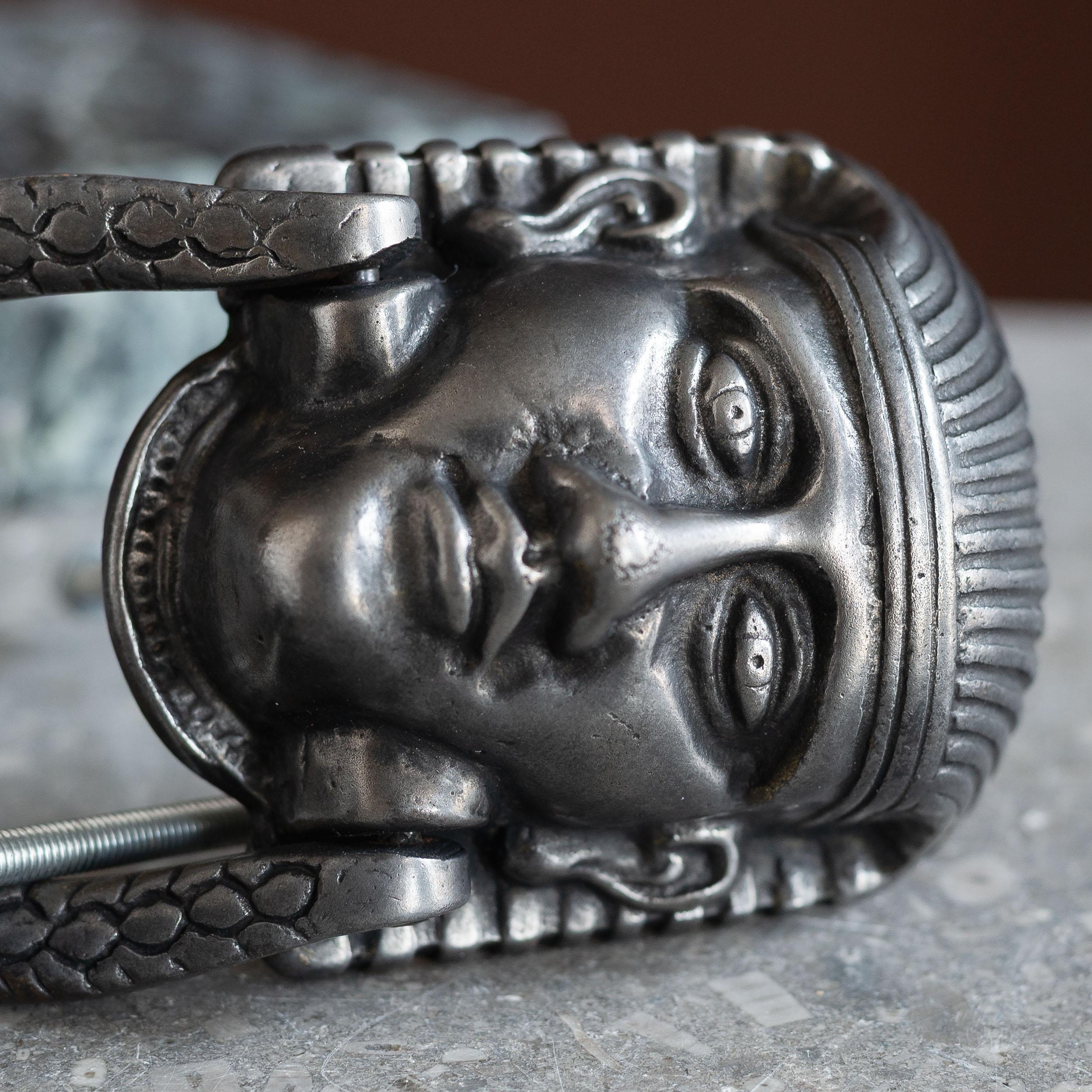Egyptian Revival Nineteenth Century Iron Sphinx Door Knocker For Sale