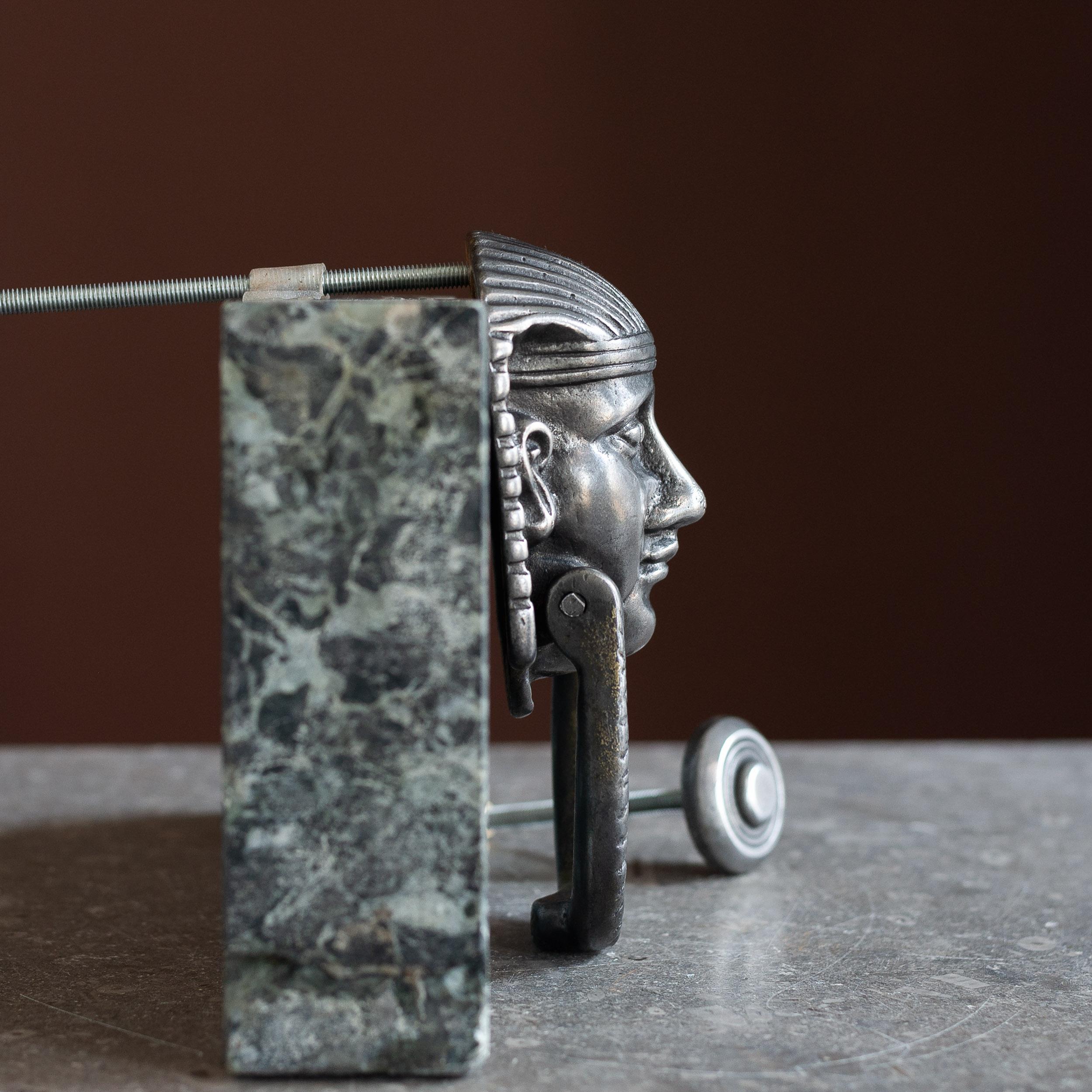 Nineteenth Century Iron Sphinx Door Knocker For Sale 1