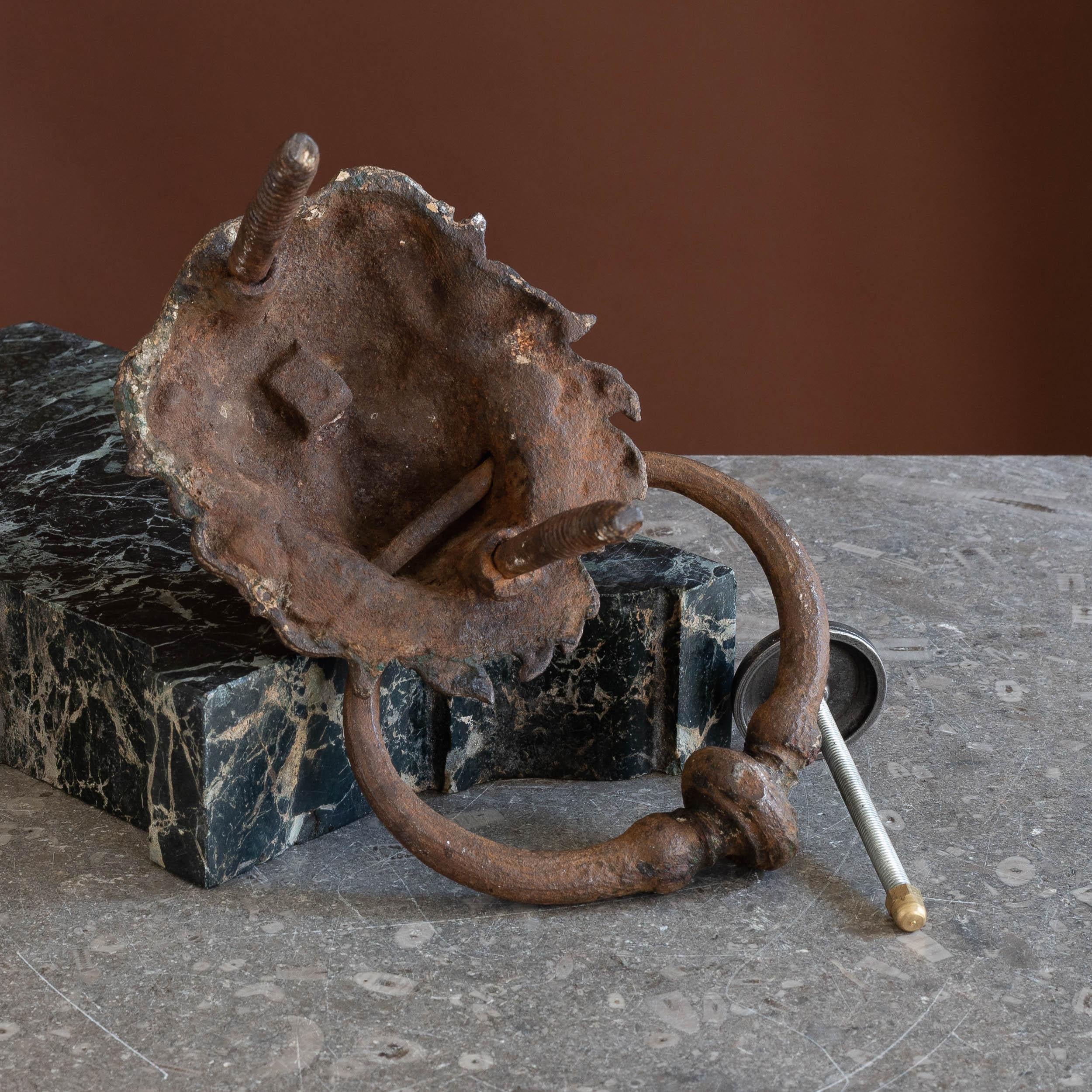 18th Century George III Wrought and Cast Iron Door Knocker For Sale