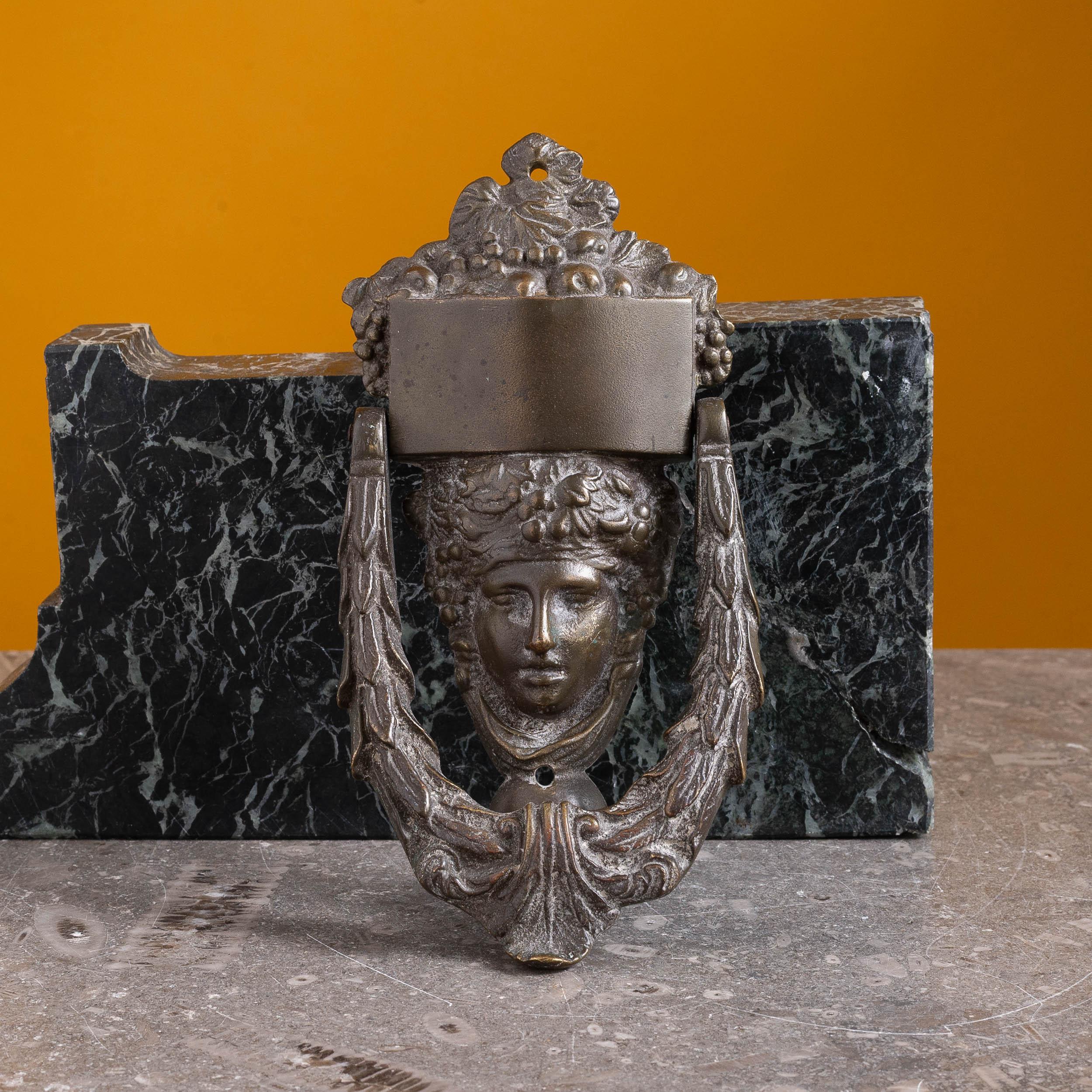 Neoclassical Antique Neo-Classical Brass Door Knocker For Sale