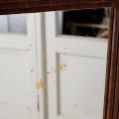 Oak Panel with Mirror and Carved Ornamental Corbel Appliqué
