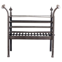 Early C18th English Wrought Iron Fire Basket