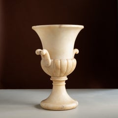 Antique French Alabaster Campana Urn c.1900