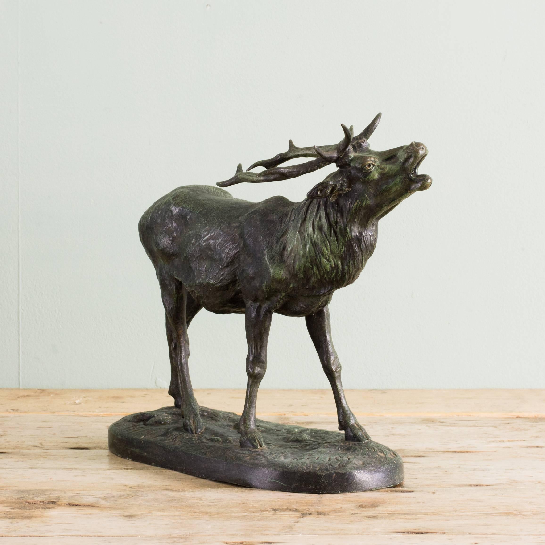 bronze stag sculpture