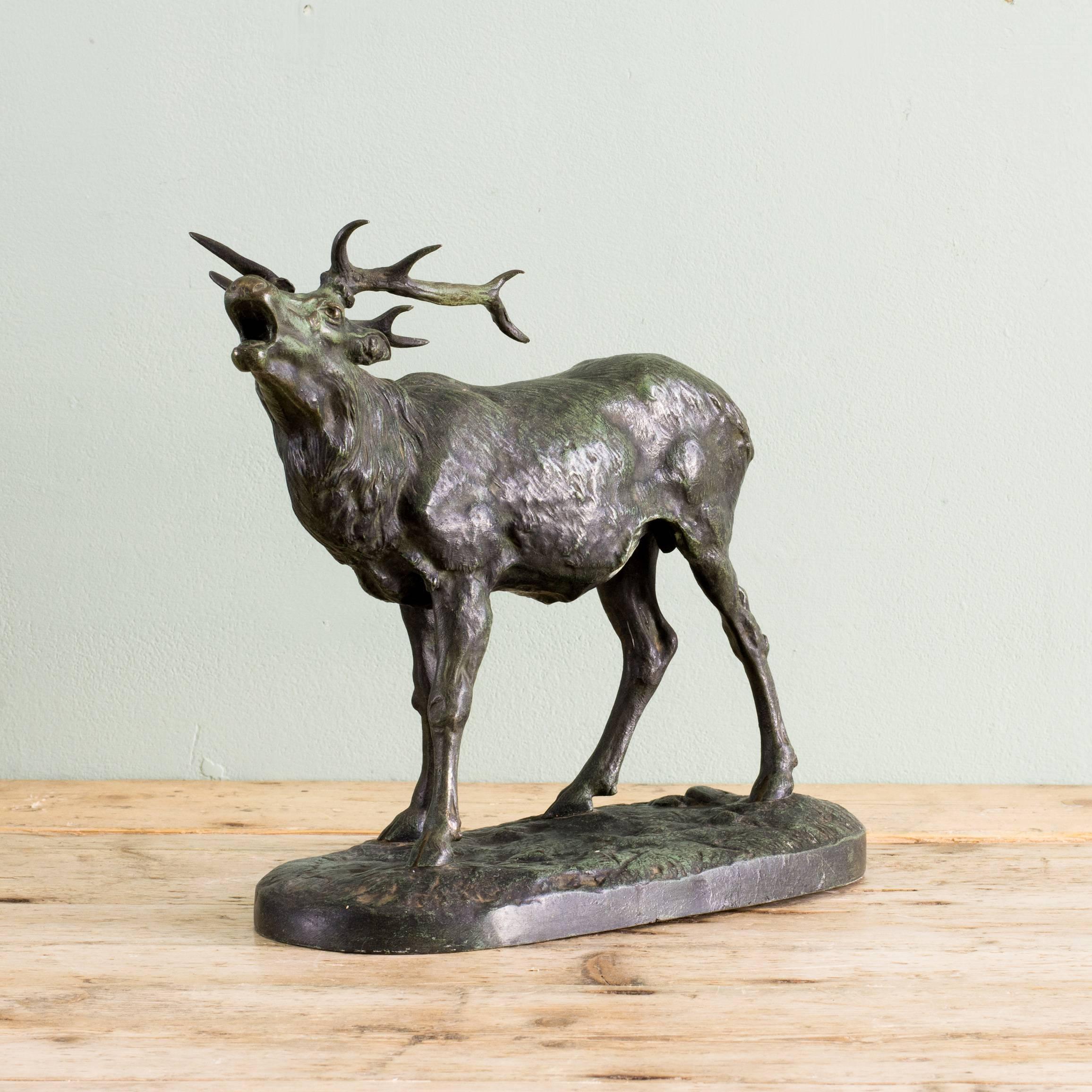 stag bronze sculpture