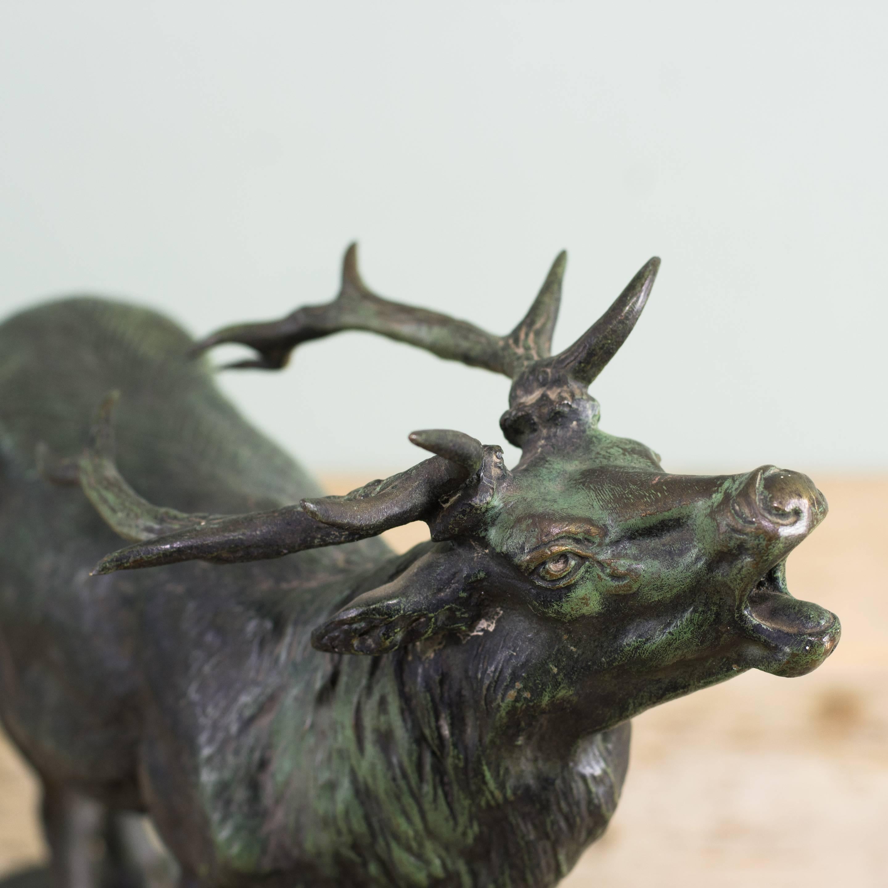 French Bronze Sculpture of a Stag 3