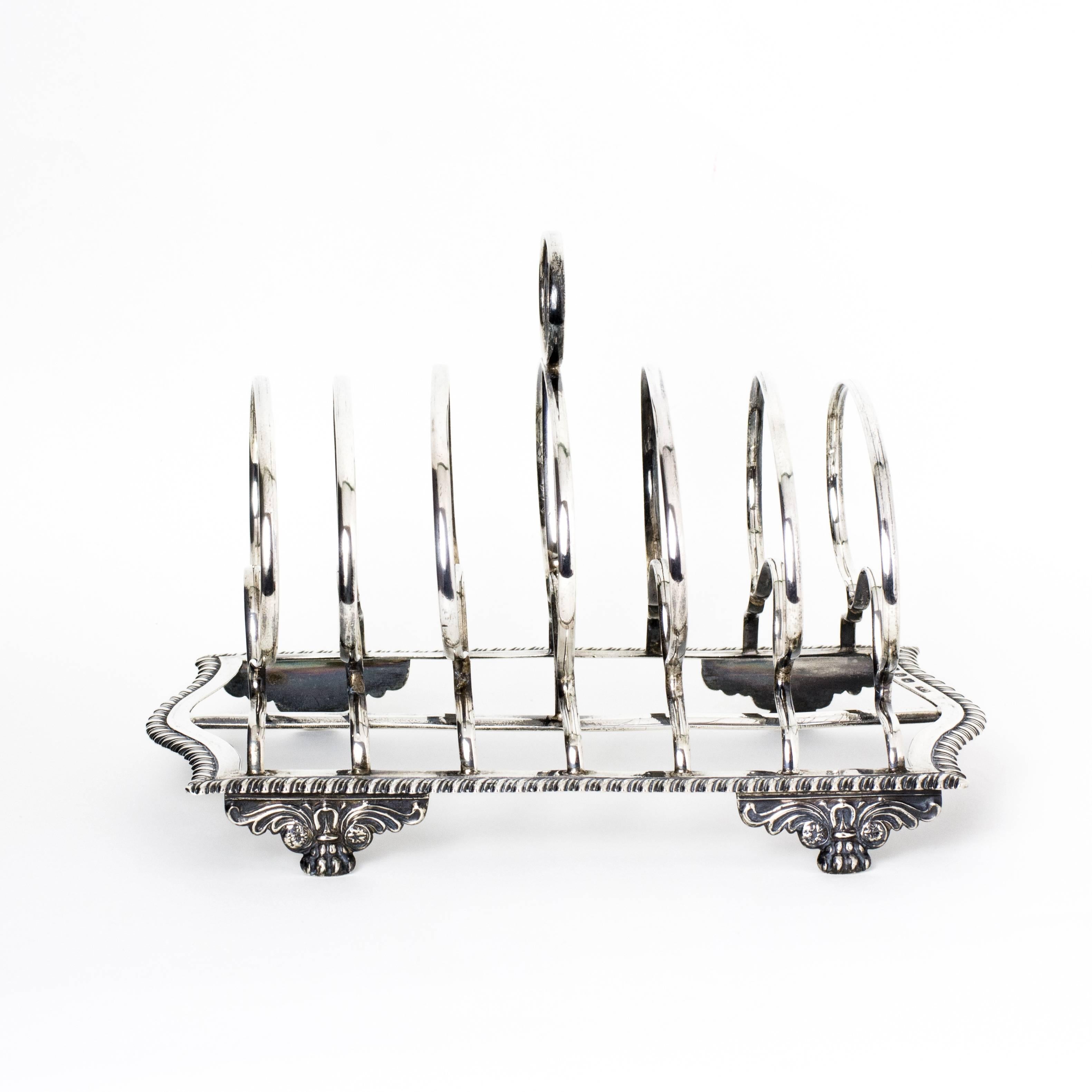 George IV Silver Toast Rack of Good Proportions 1