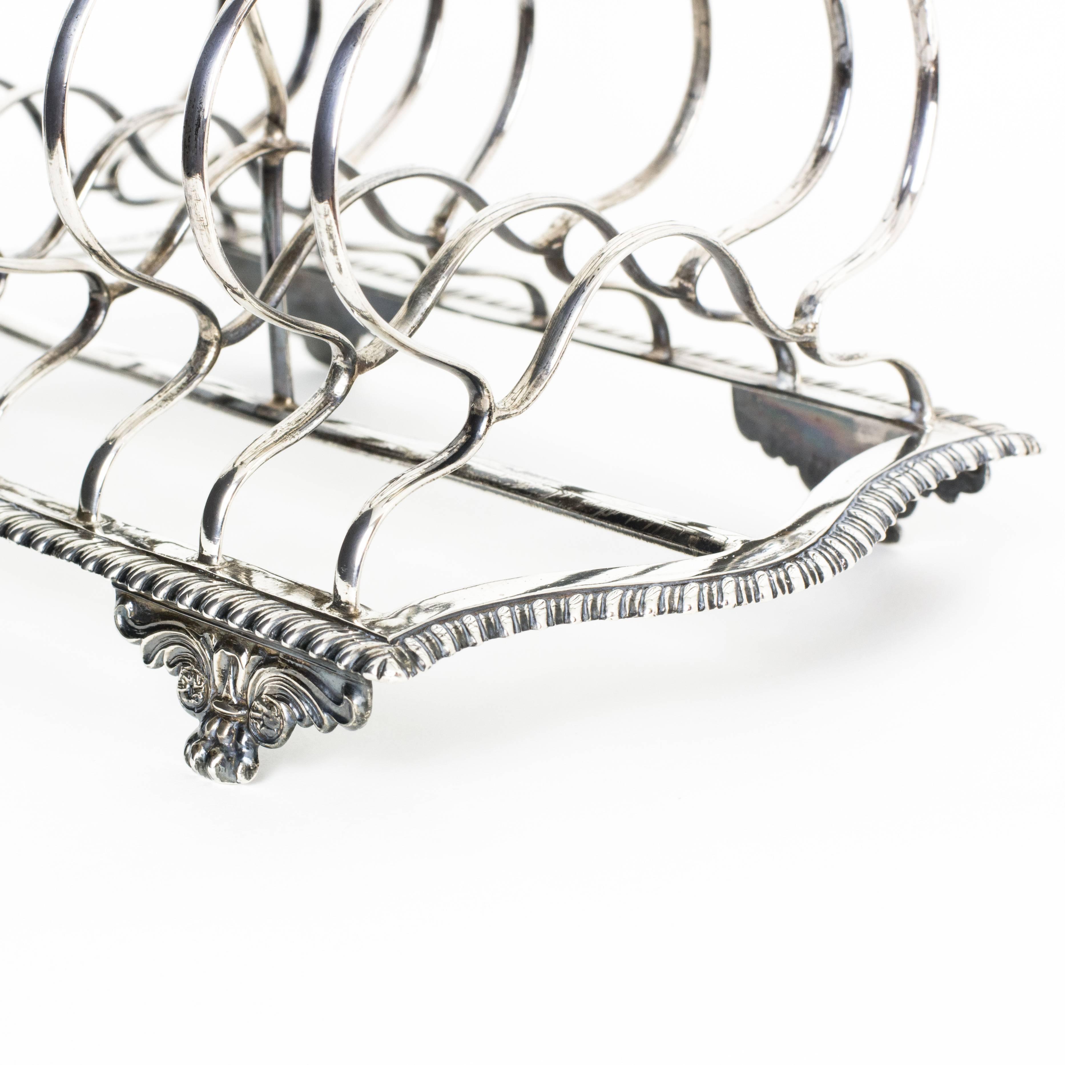 George IV Silver Toast Rack of Good Proportions 5