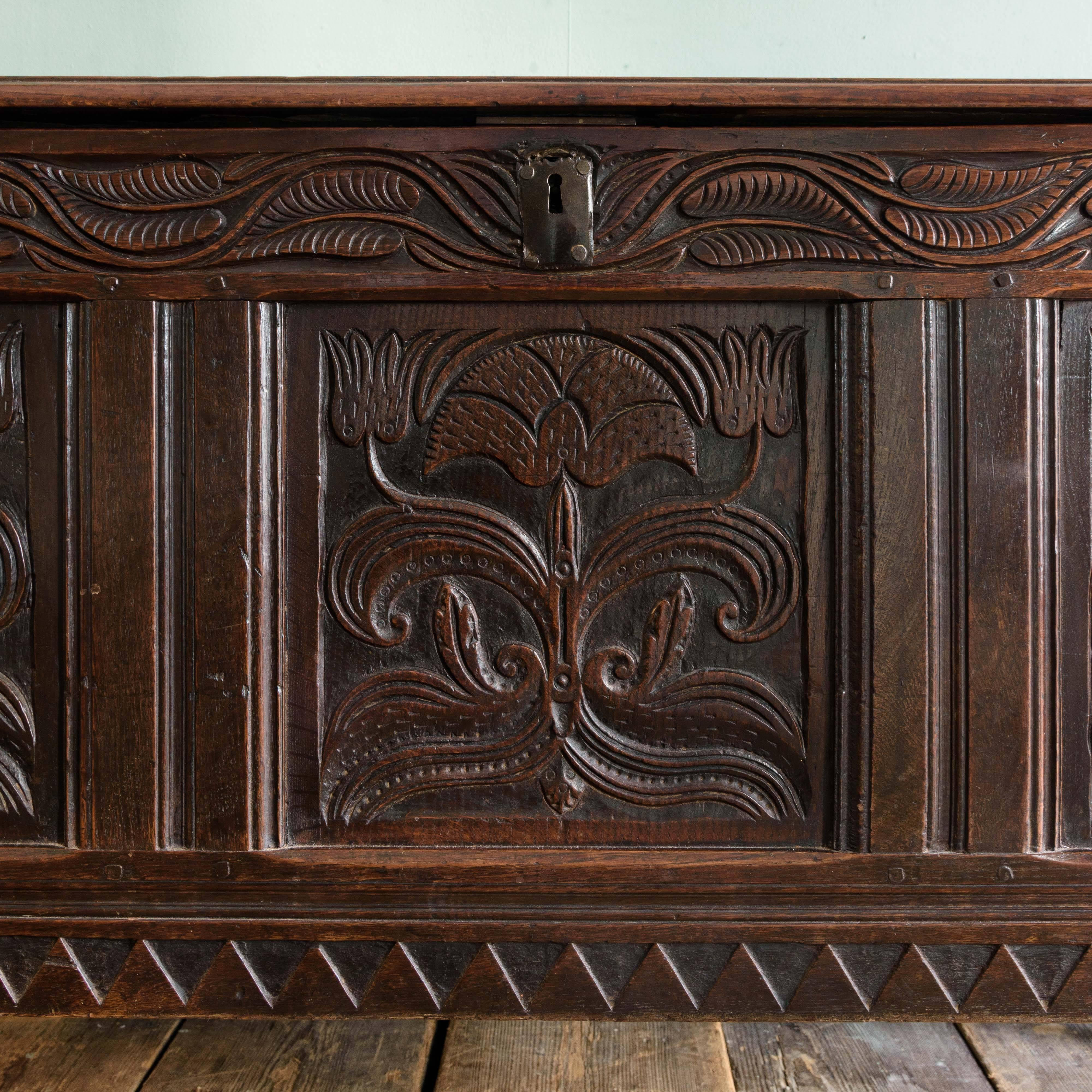 Charles II Oak Chest 3