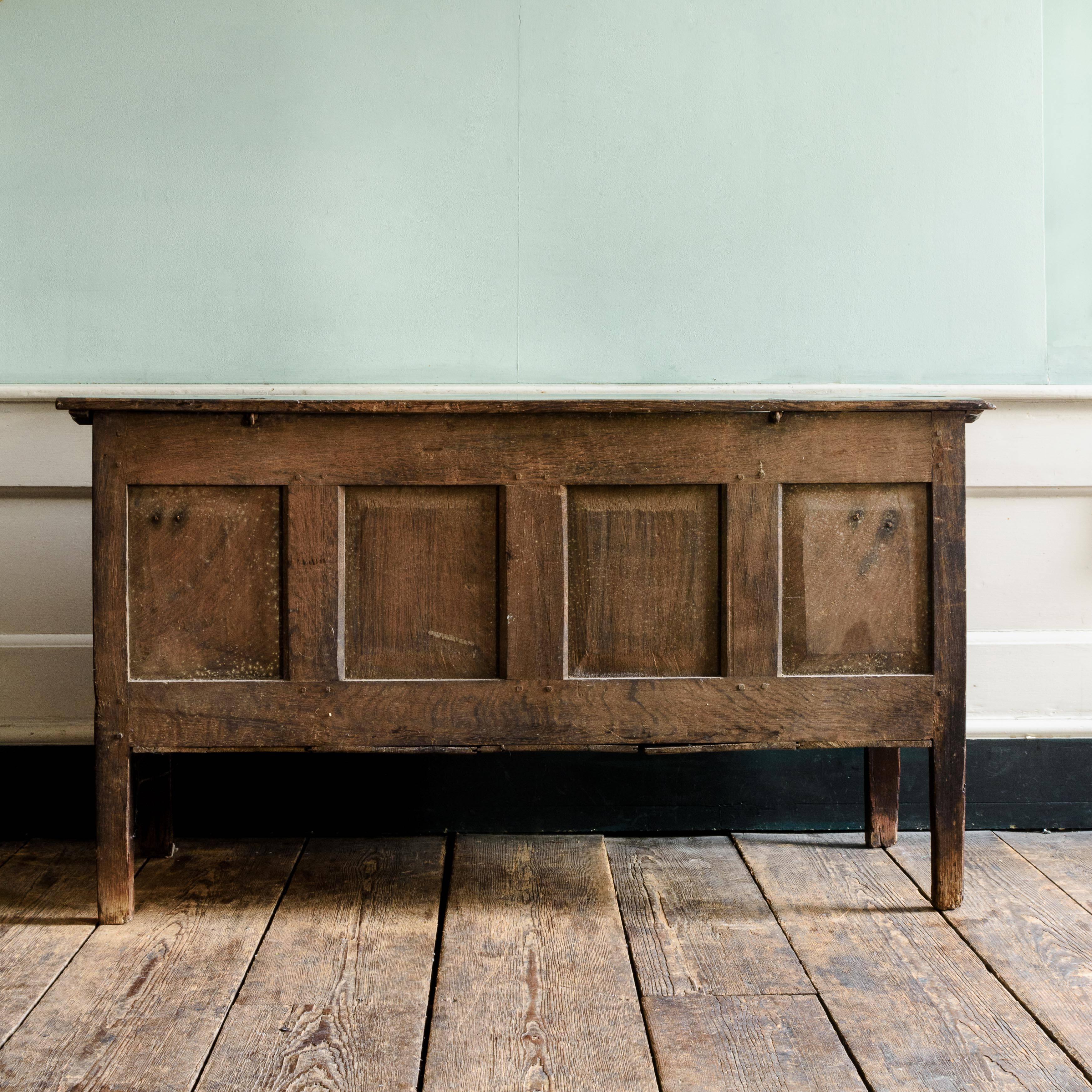 Mid-17th Century Charles II Oak Chest