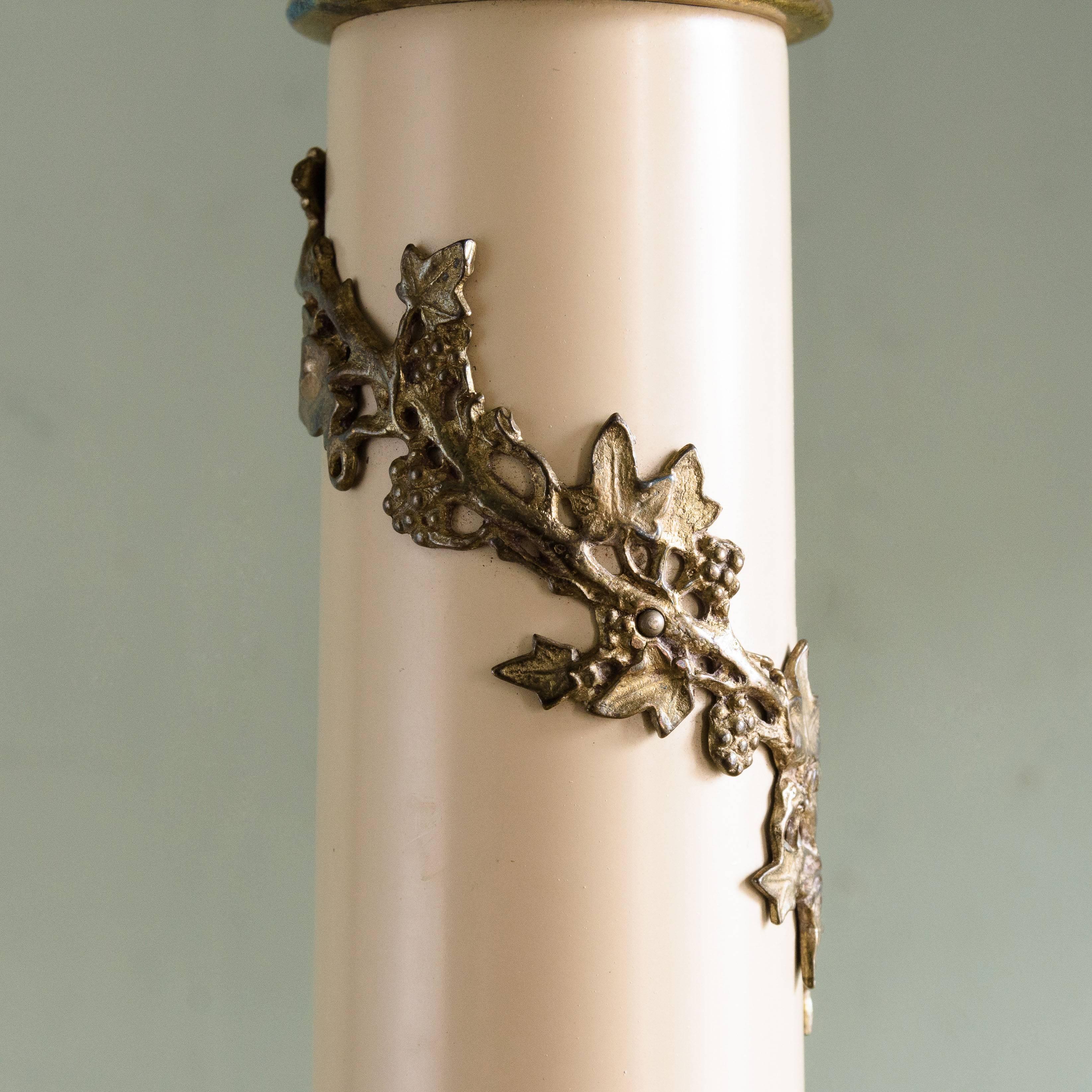 20th Century Pair of Corinthian Column Table Lamps