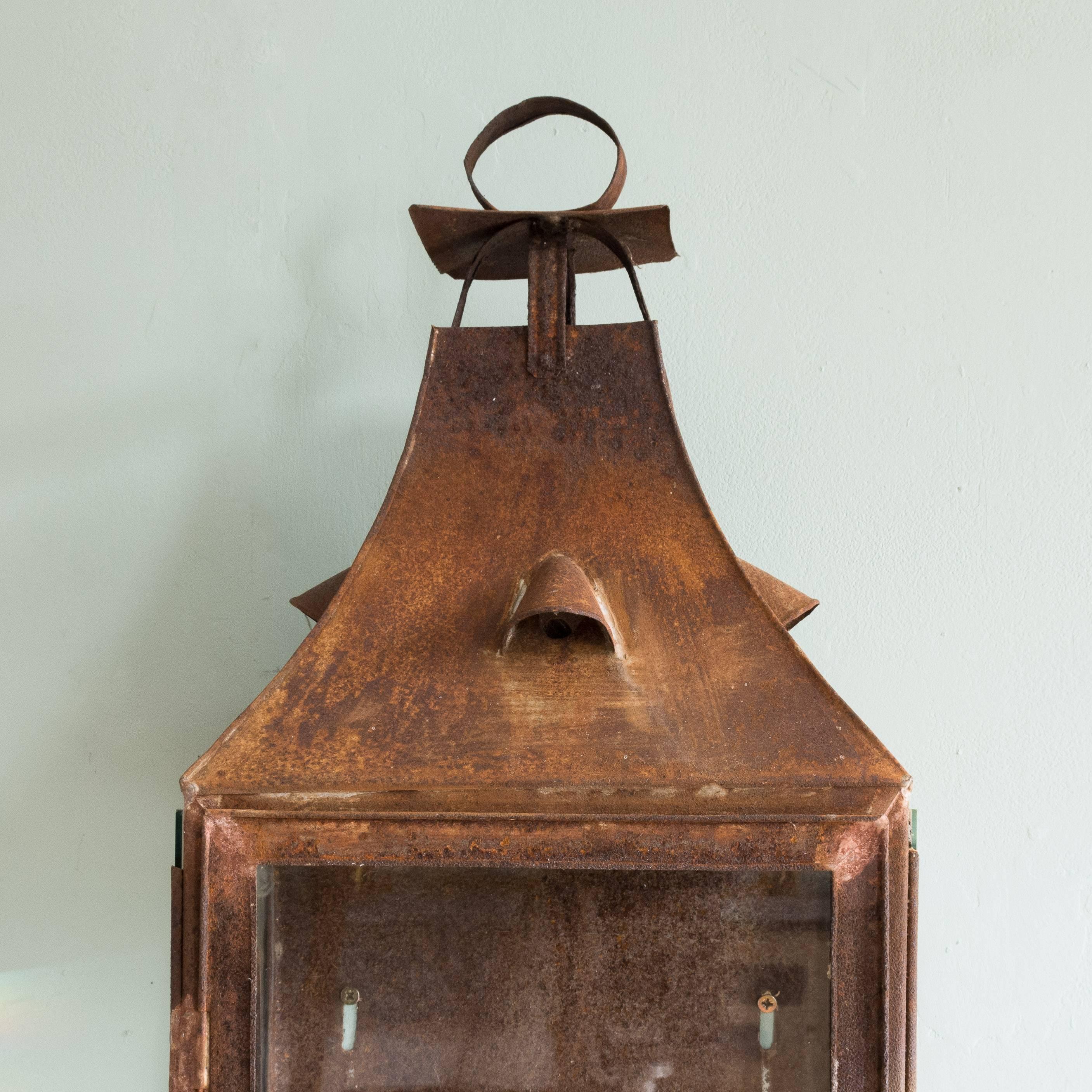 French 19th Century Wall Lantern In Distressed Condition In London, GB