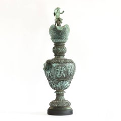 Exceptional French Bronze Ewer Attributed to Villemsens of Paris
