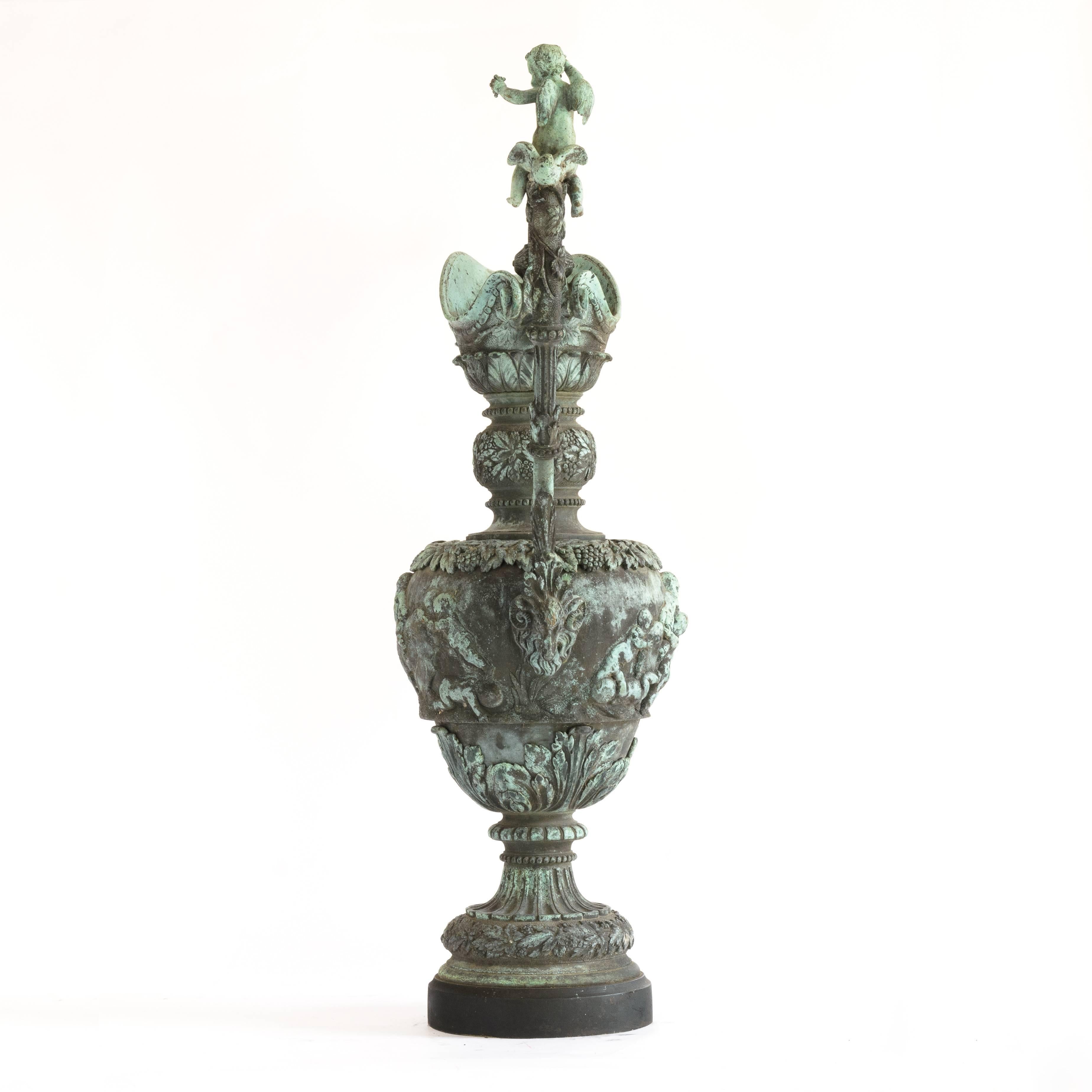 Renaissance Revival Exceptional French Bronze Ewer Attributed to Villemsens of Paris