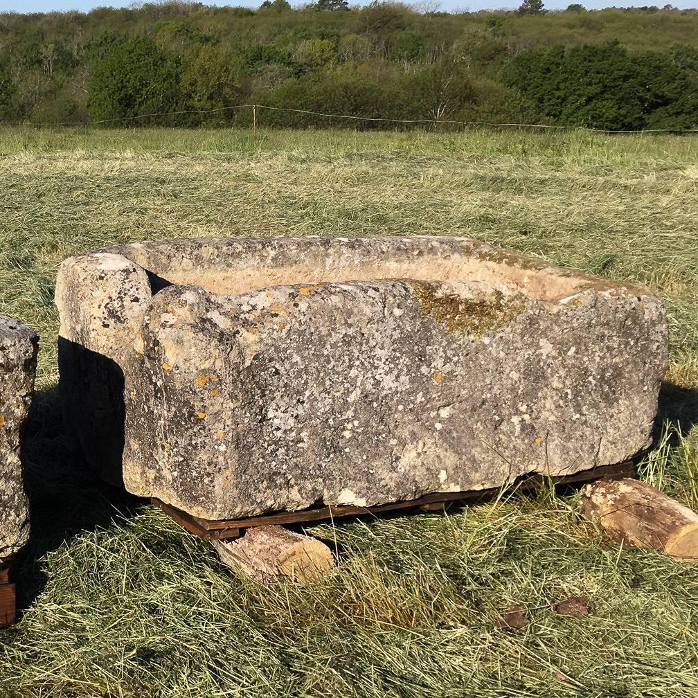 Large French Limestone Trough In Good Condition In London, GB