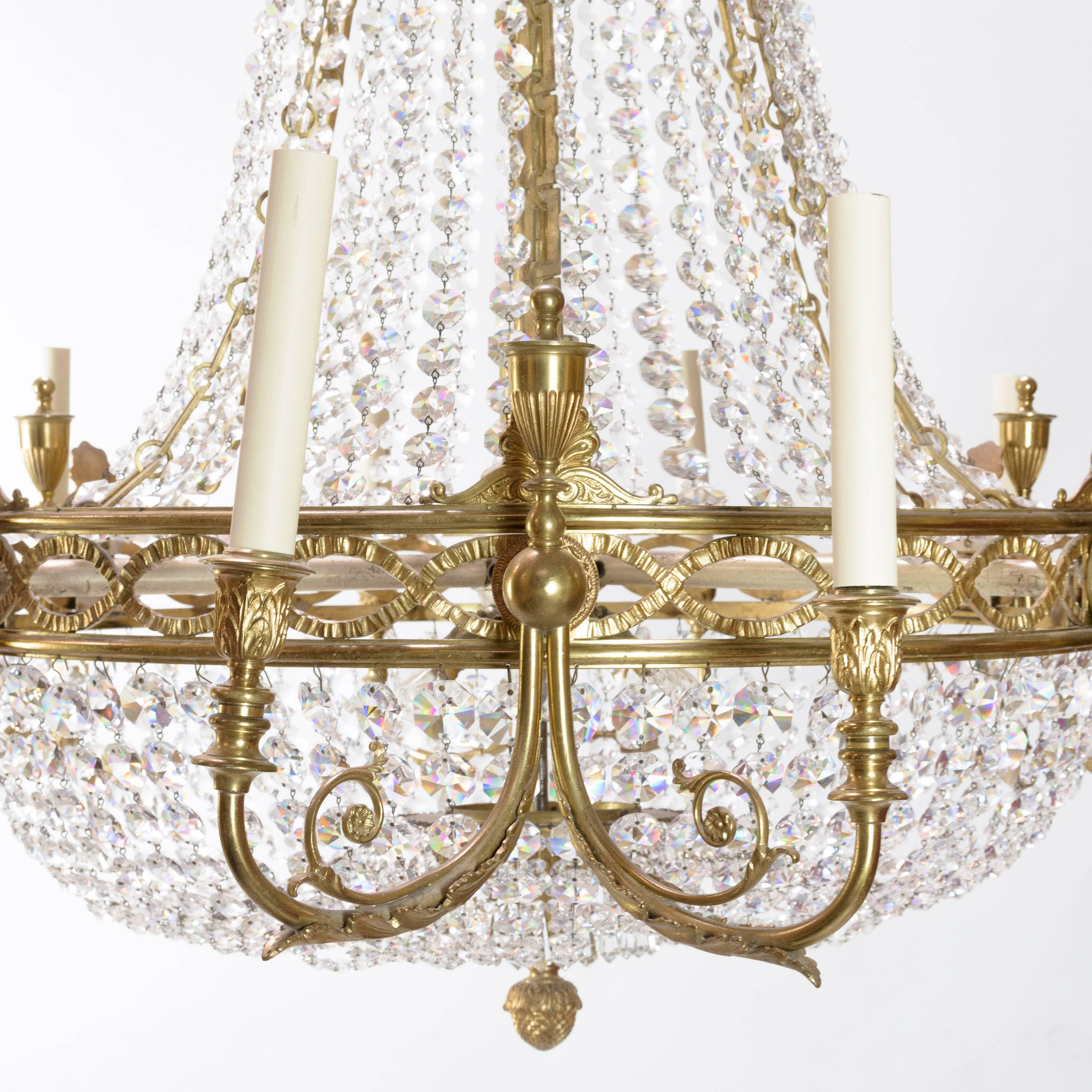 20th Century Two Substantial 18th Century Style Chandeliers