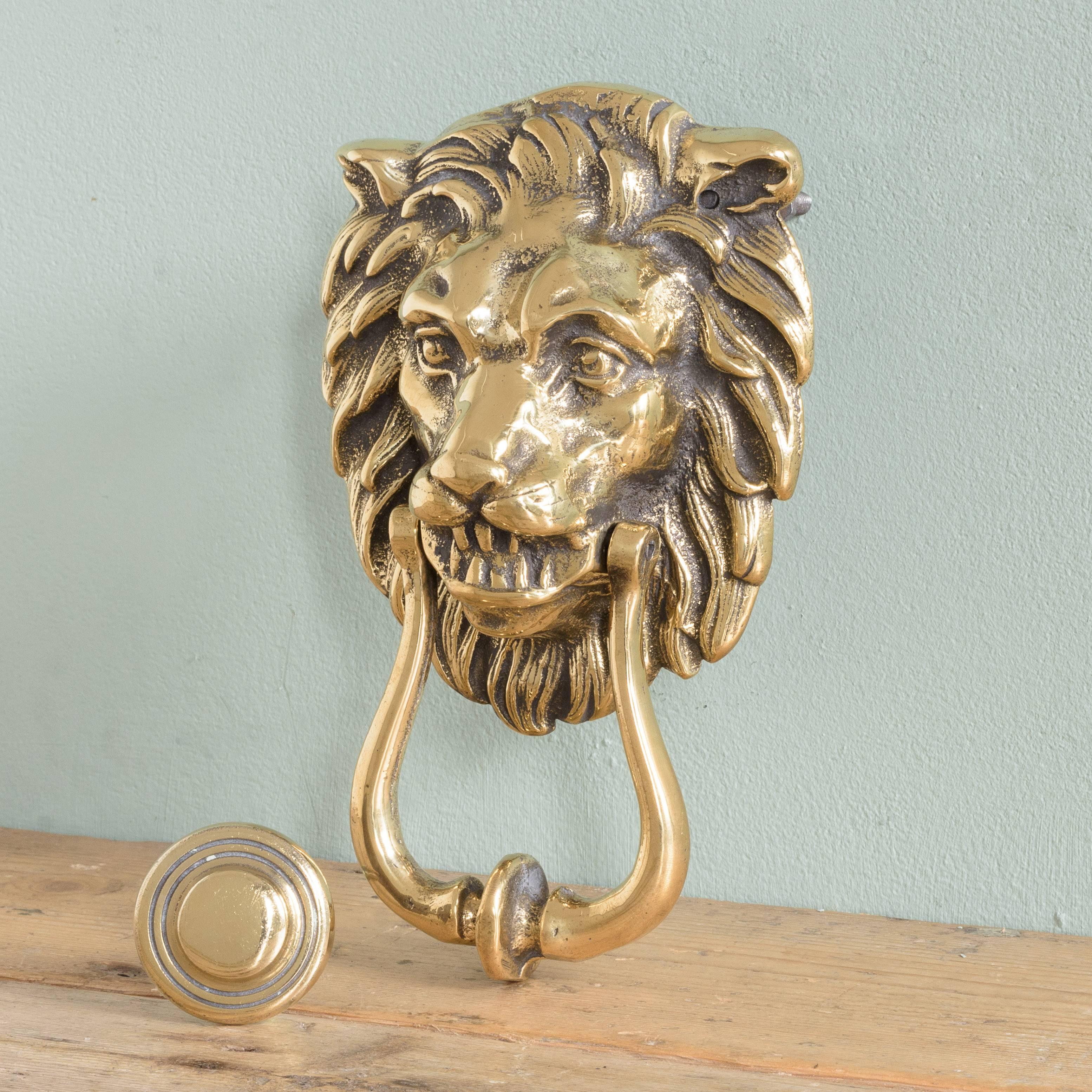 George III Brass Lion Door Knocker