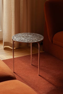 Coffee Table - Handmade Sandcasted Metal in Rippled Aluminium by Unism