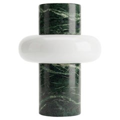 Torus-Lampe aus Verde-Alpi-Marmor und mundgeblasenem Glas von unism