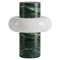 Torus-Lampe aus Verde-Alpi-Marmor und mundgeblasenem Glas von unism