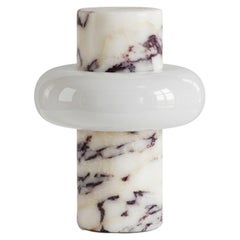 Torus Lamp in Calacatta Viola Marble and Hand-Blown Glass by unism