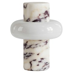 Torus Lamp in Calacatta Viola Marble and Hand-Blown Glass by unism