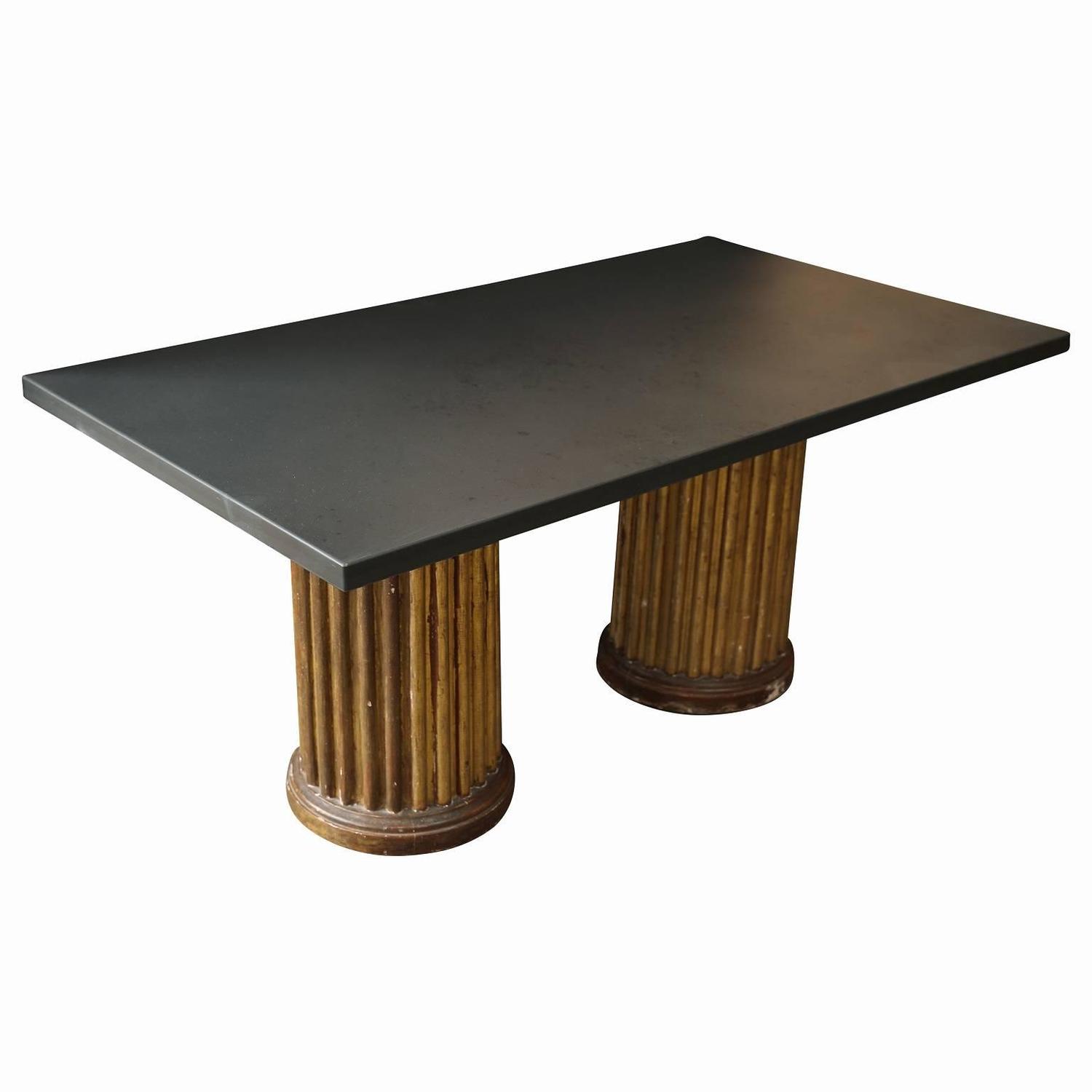 Slate Top Custom Coffee Table For Sale at 1stdibs
