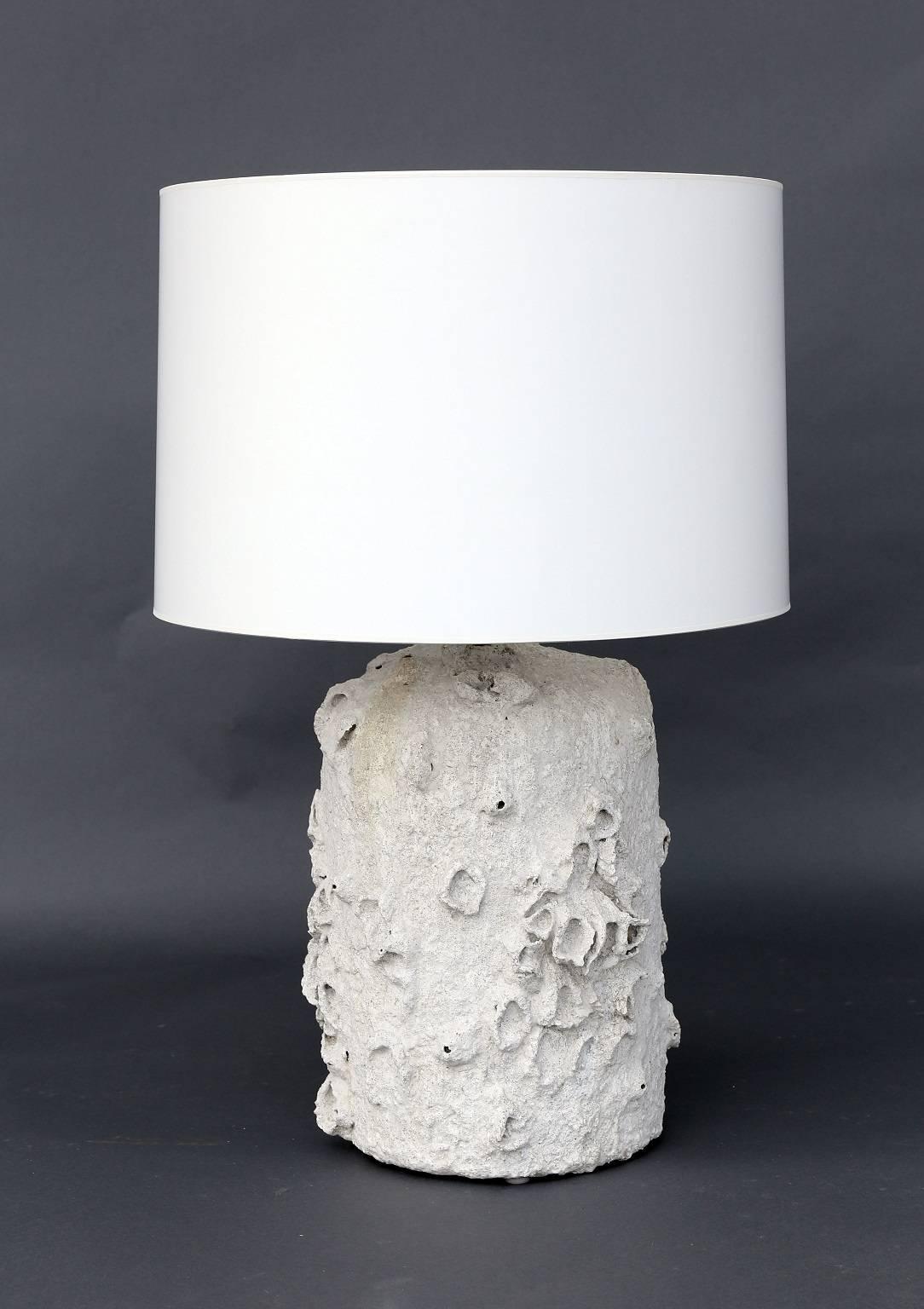 Faux Barnacle-Covered Lamp In Good Condition In Houston, TX