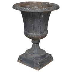 19th Century French Iron Garden Urn