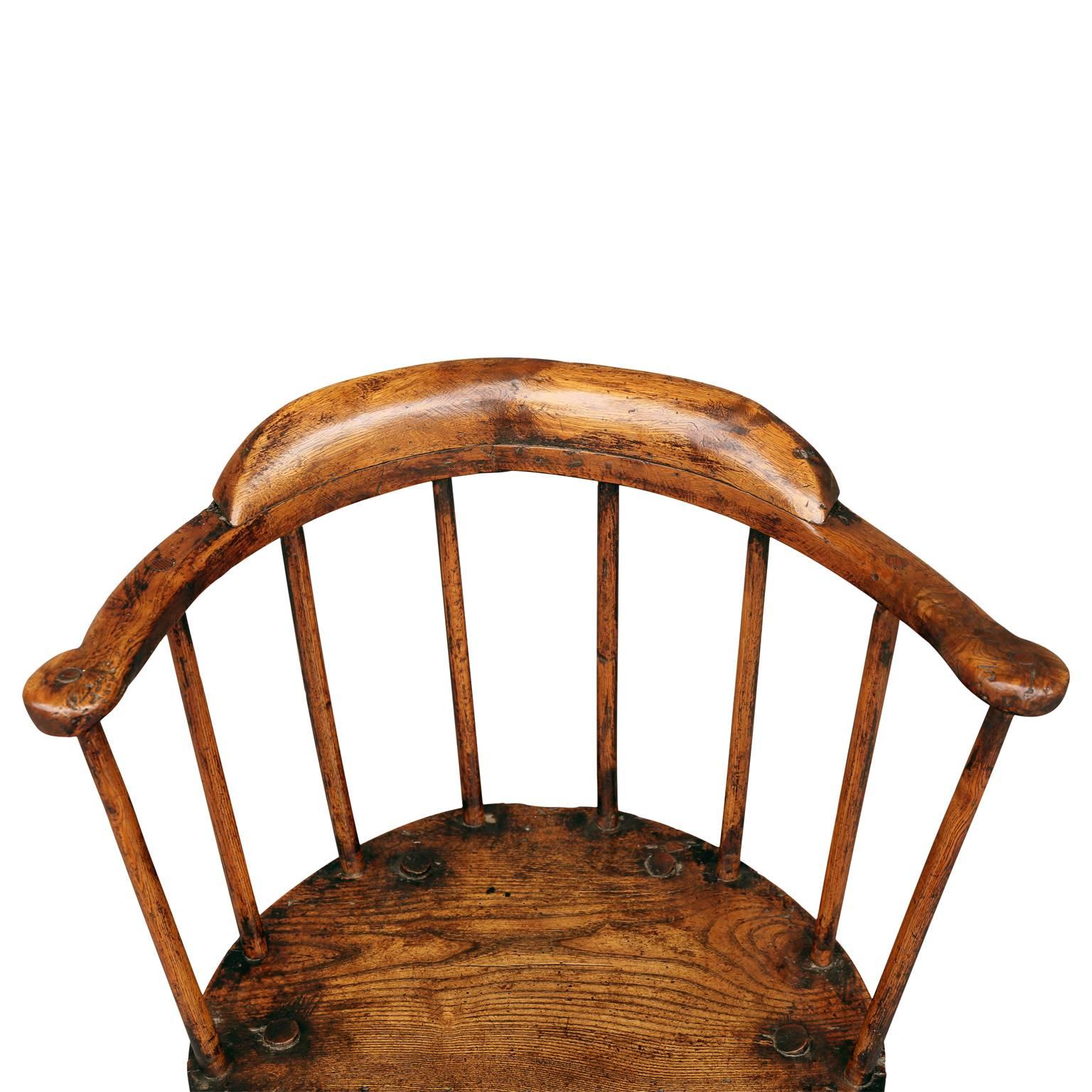 Carved 18th Century Stick Chair from Wales