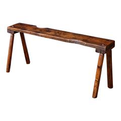 19th Century Primitive Oak Bench 3