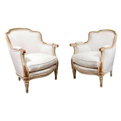 Pair of Late 19th Century French Bergères 12